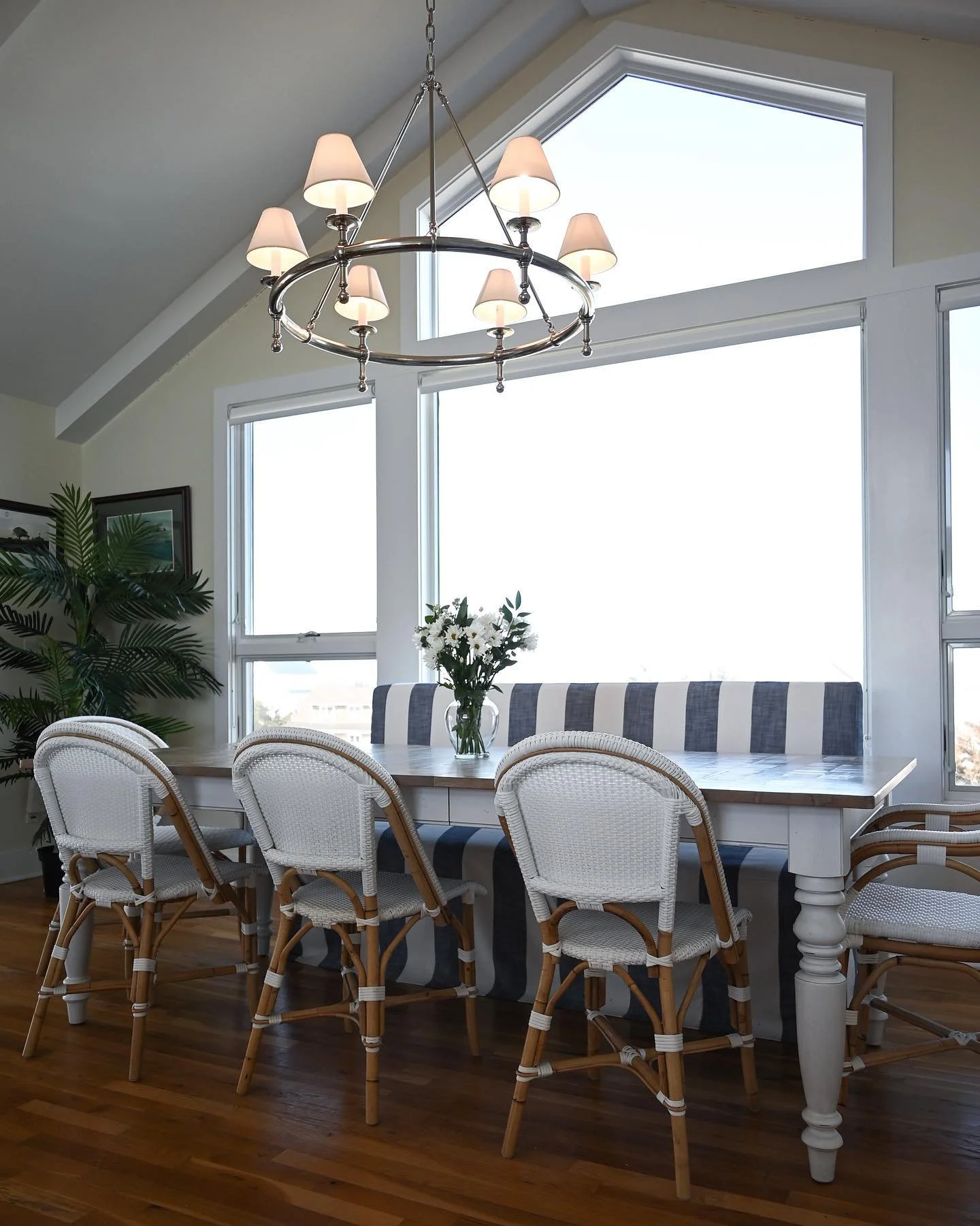 Revisiting our Sandgate Lane project&hellip;

Such a classic. We approached this open kitchen and dining room design with the relaxed yet sophisticated style of Hamptons living. 

Featuring:
@serenaandlily chairs
@chapmanandmyers lighting
@brookscust