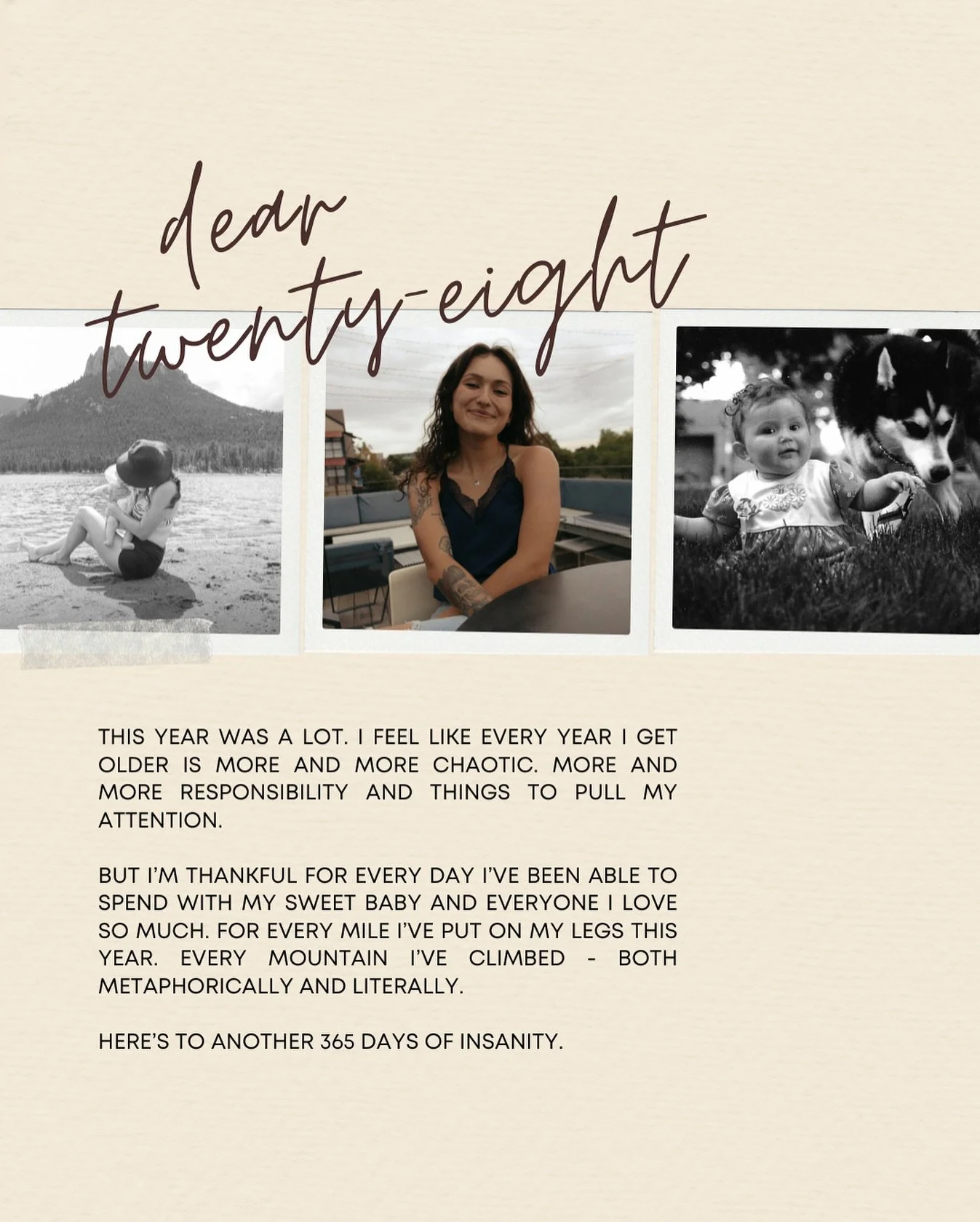 this year was a lot. i feel like every year i get older is more and more chaotic. more and more responsibility and things to pull my attention.

but i&rsquo;m thankful for every day i&rsquo;ve been able to spend with my sweet baby and everyone i love