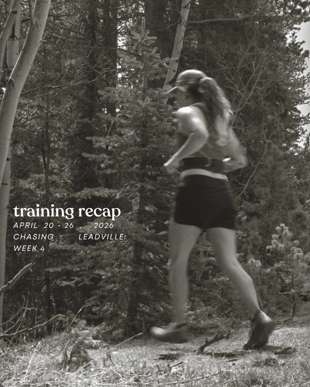 this was my biggest mileage week in an embarrassing amount of time. but my body handled the volume really well! i have one more running interval workout in this block and it&rsquo;s wild to see how quickly the body adapts to speed training.

not gonn