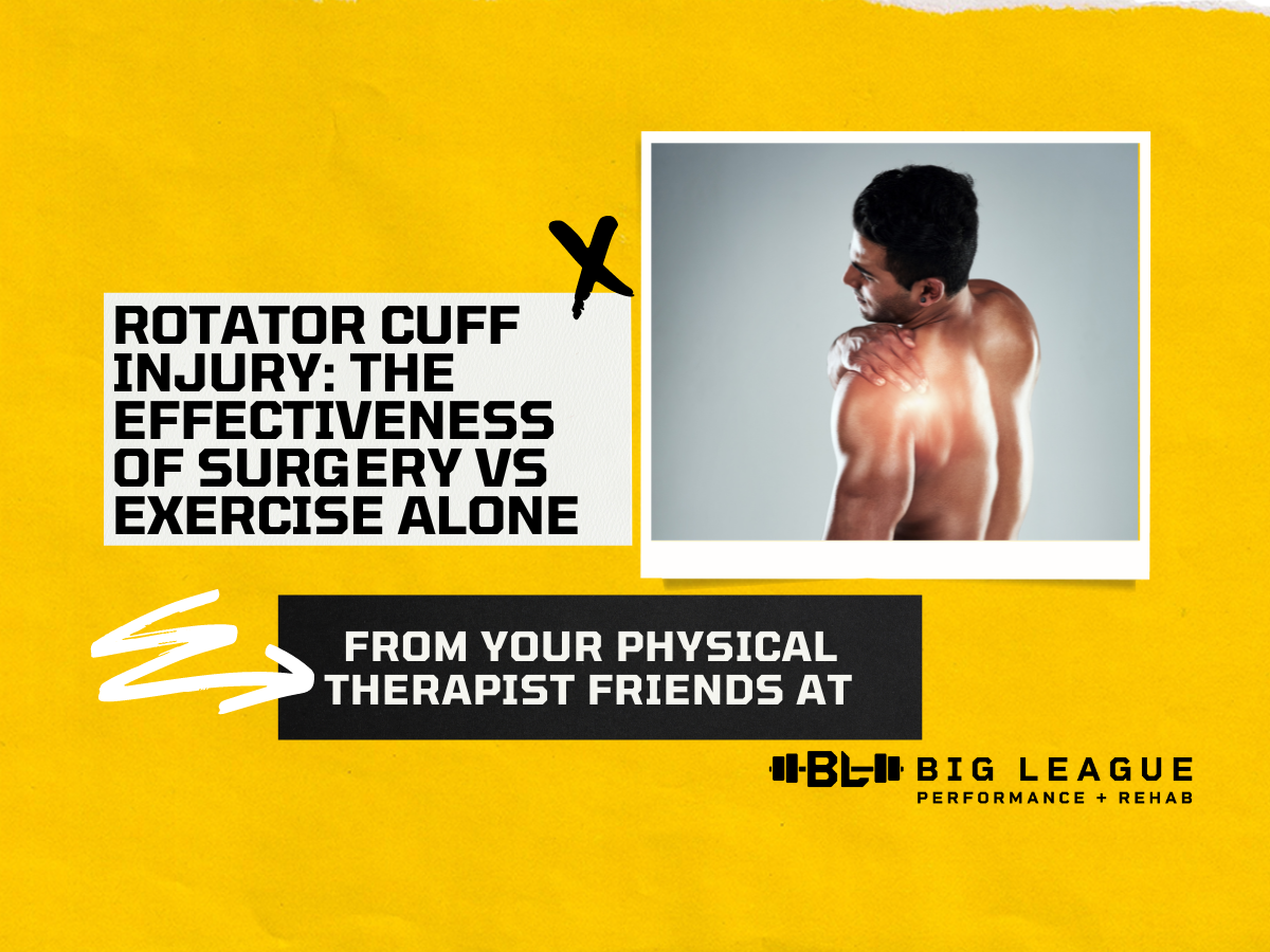 Rotator Cuff Injury The Effectiveness of Surgery VS Exercise Alone