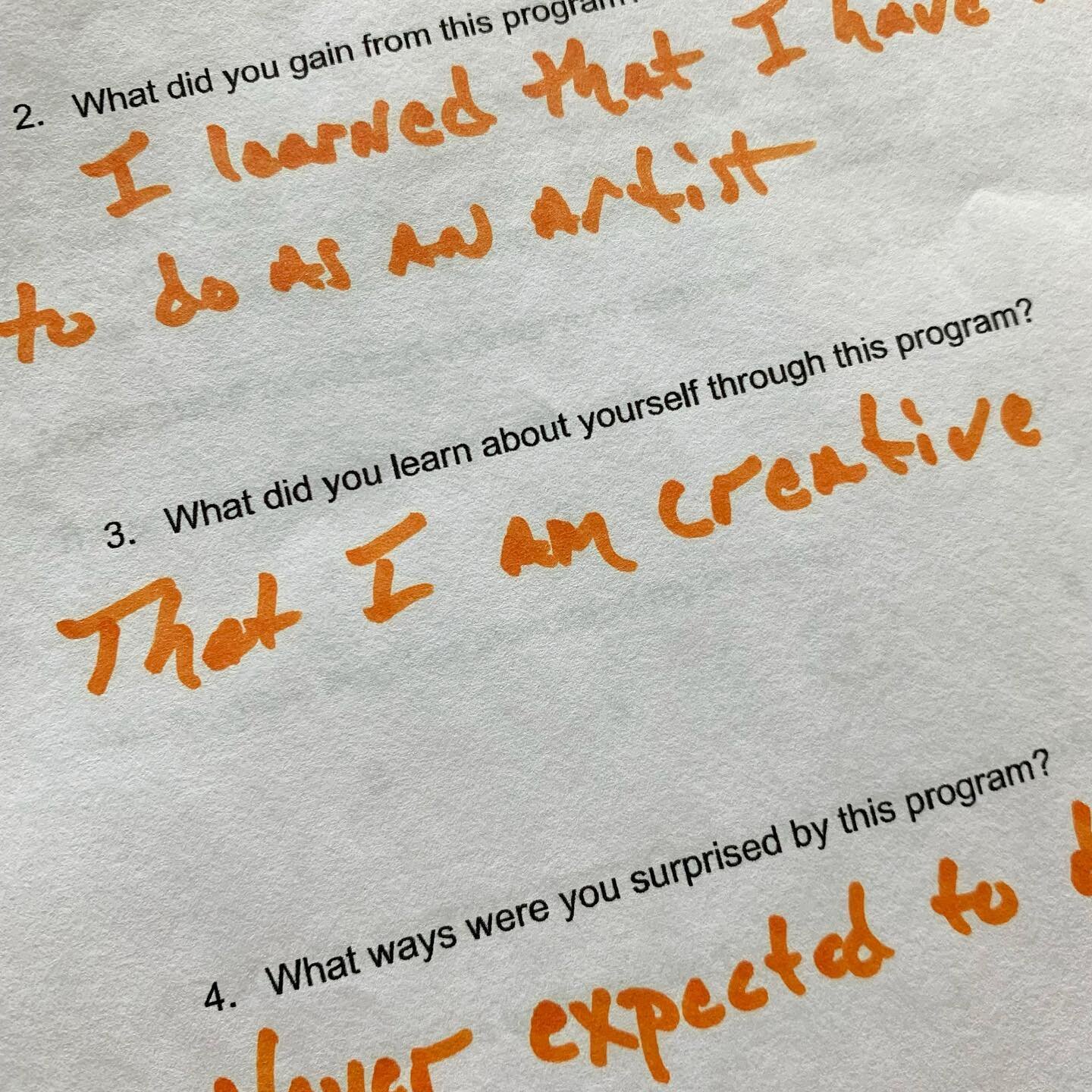 From participant evaluations&mdash;why we do what we do 😊