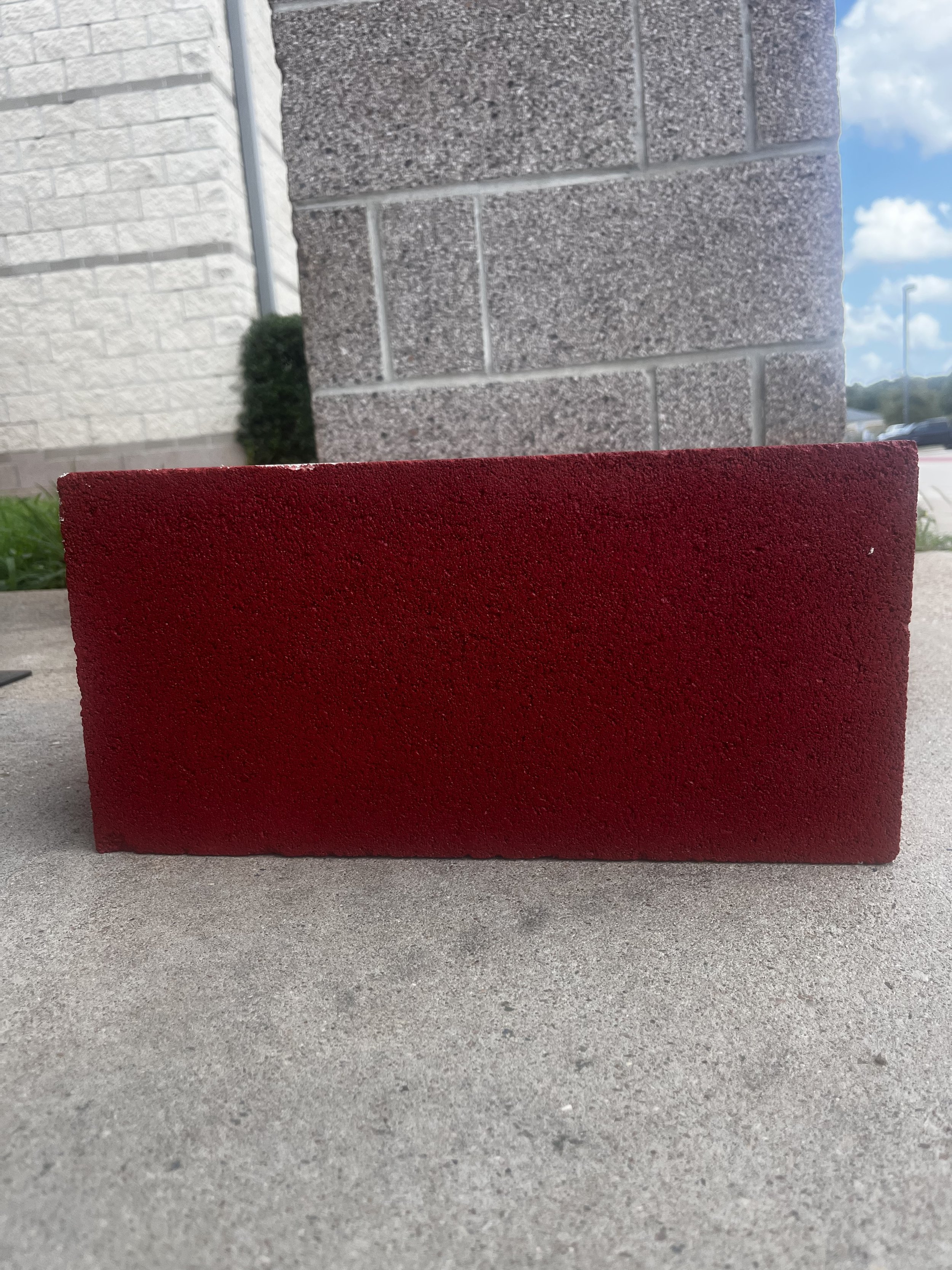 Painted Cinder Block for Courtyard Garden