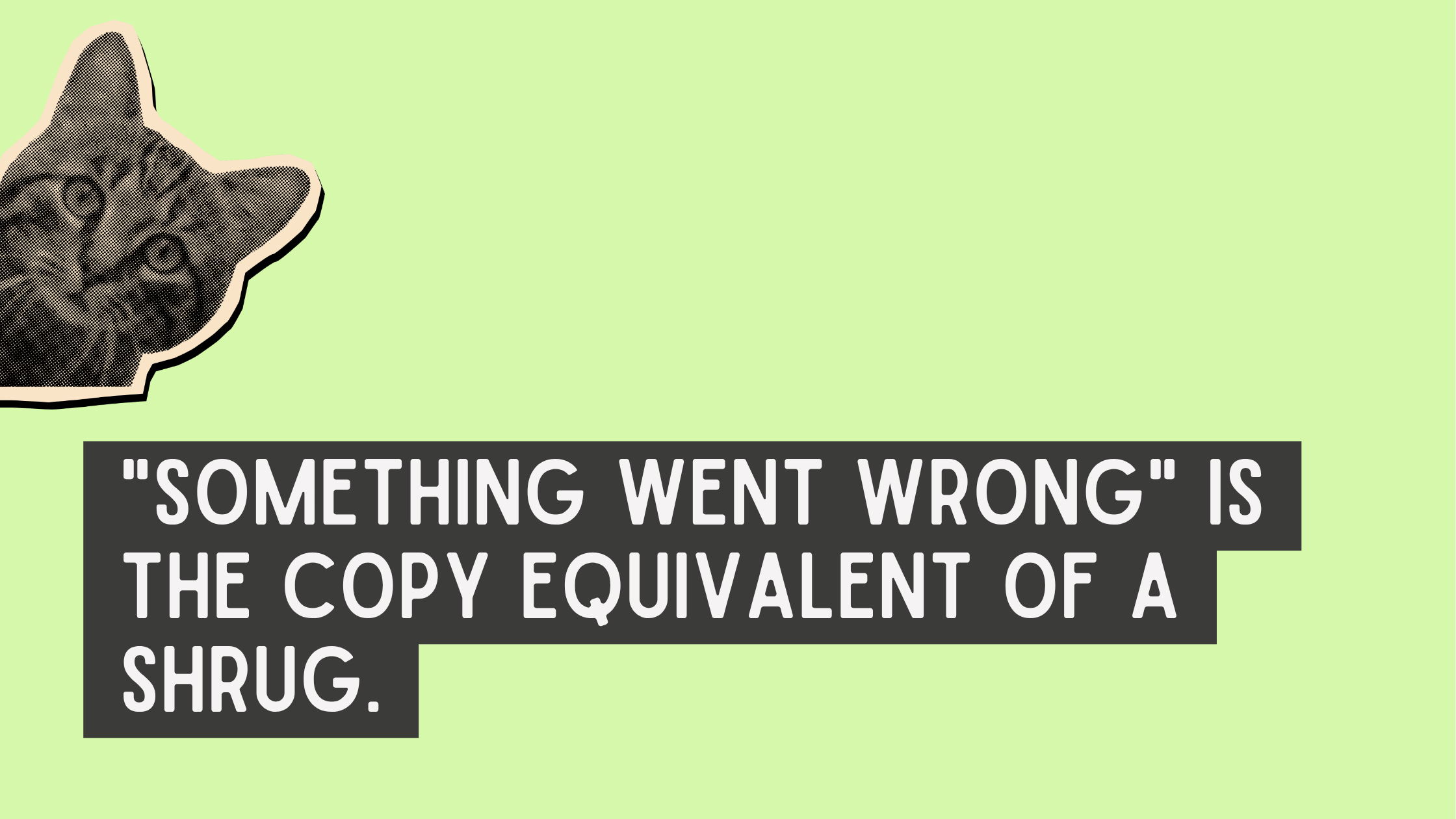 How to write error message copy