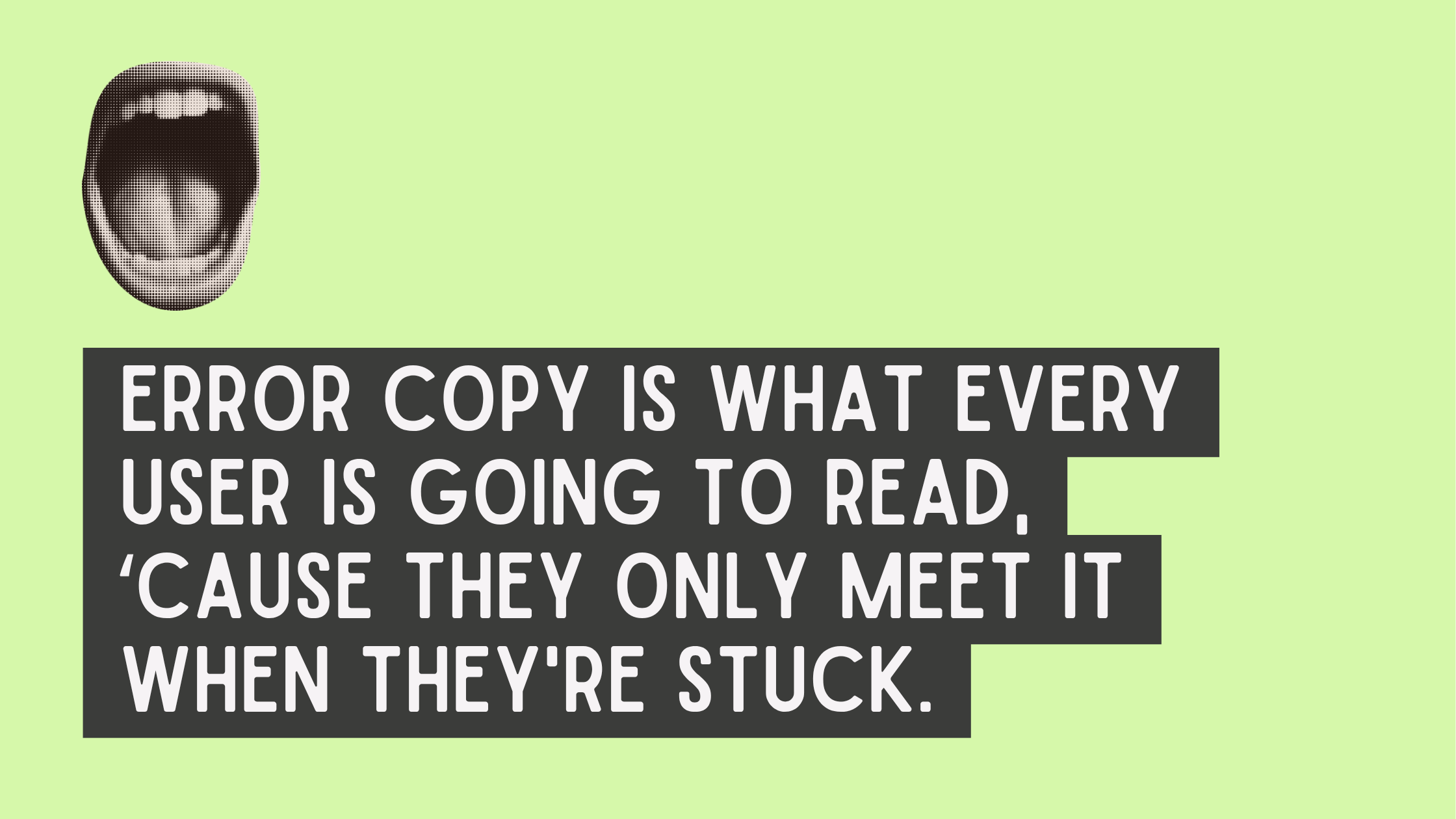 How to write error message copy