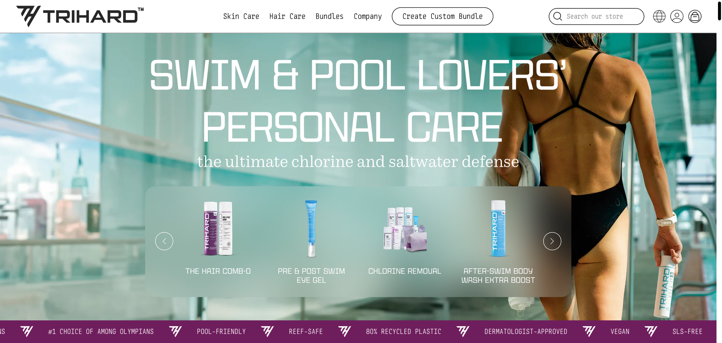 TriHard, the only swimming specialised skincare company
