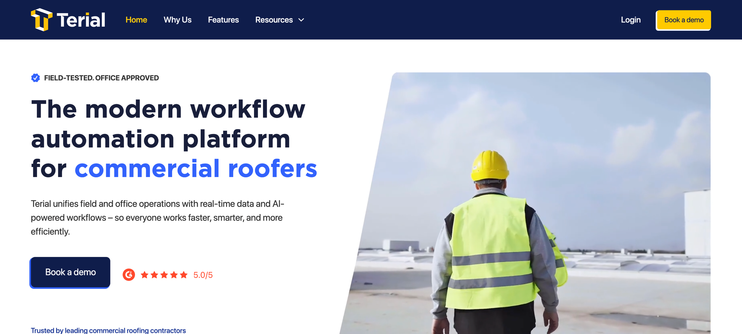 Terial, a workflow automation platform for commercial roofers in the US