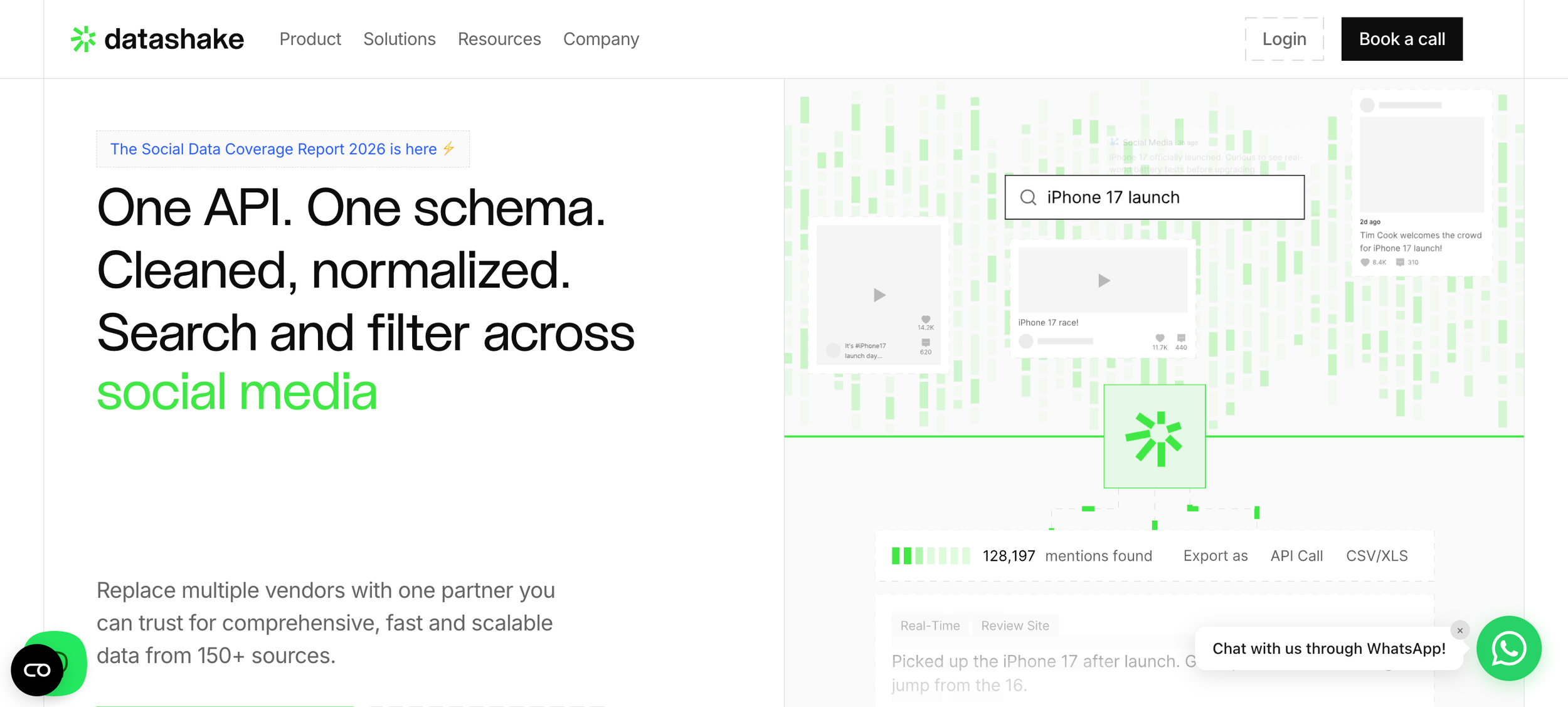 Datashake, a headless social listening data provider for social and review data