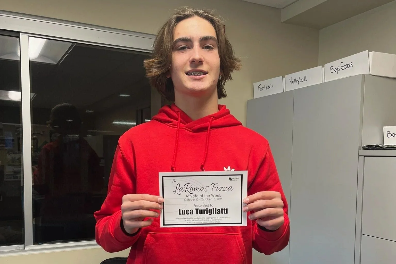 AOTW: Luca Turigliatti Wins Sam's LaRoma Pizza Athlete Of The Week!