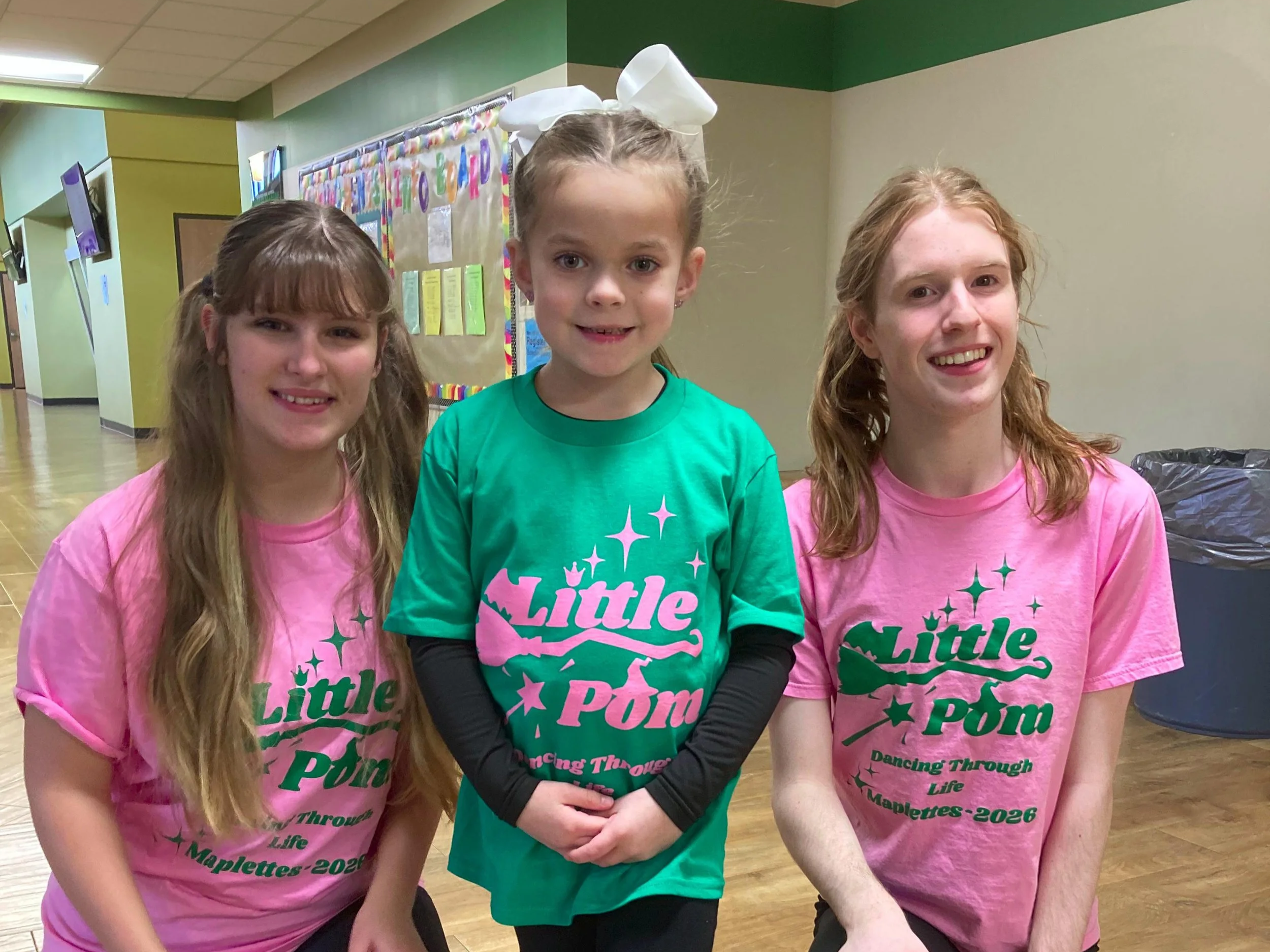 Lil Poms Perform at Girls’ Basketball Game