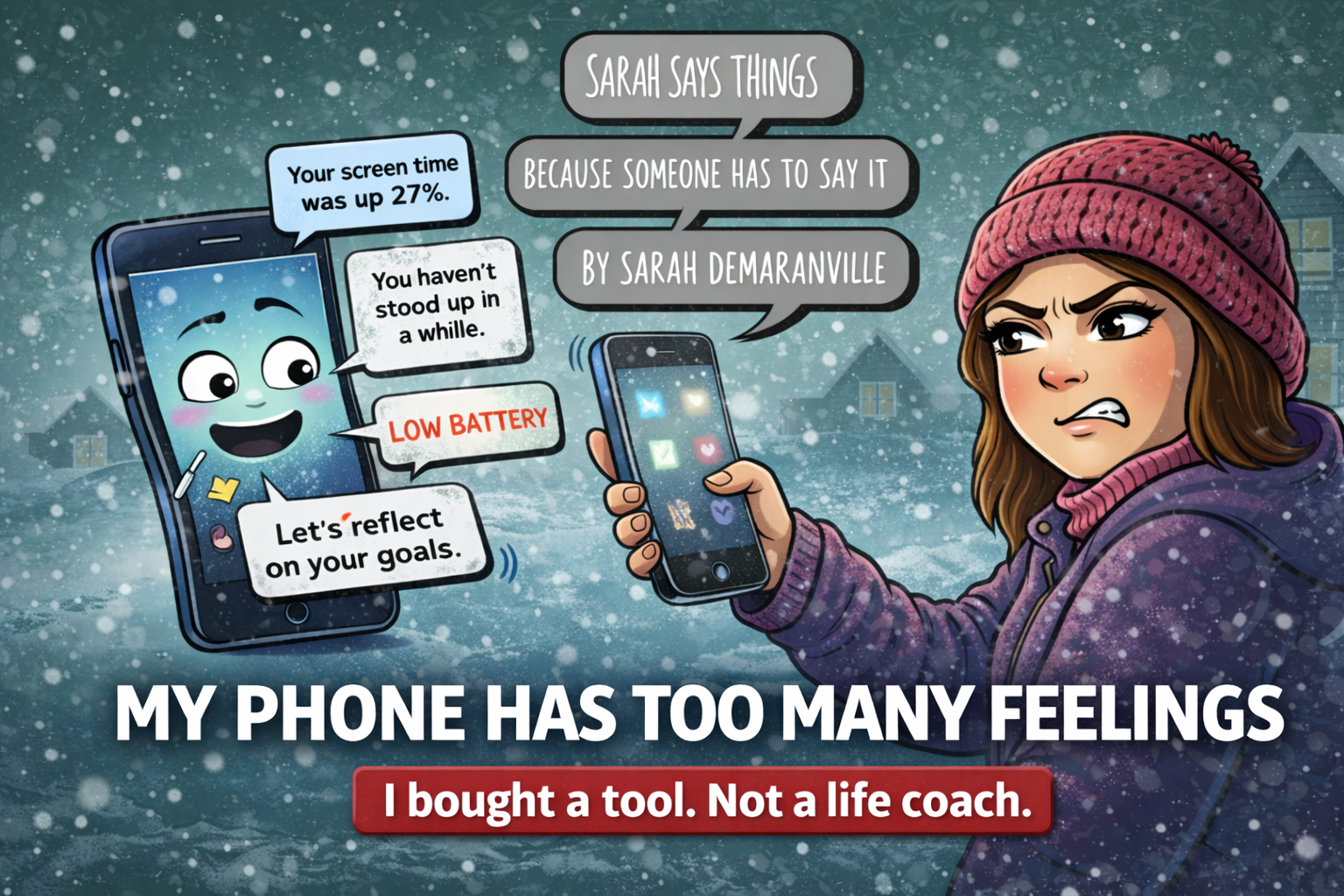 Sarah Says Things: My Phone Has Too Many Feelings