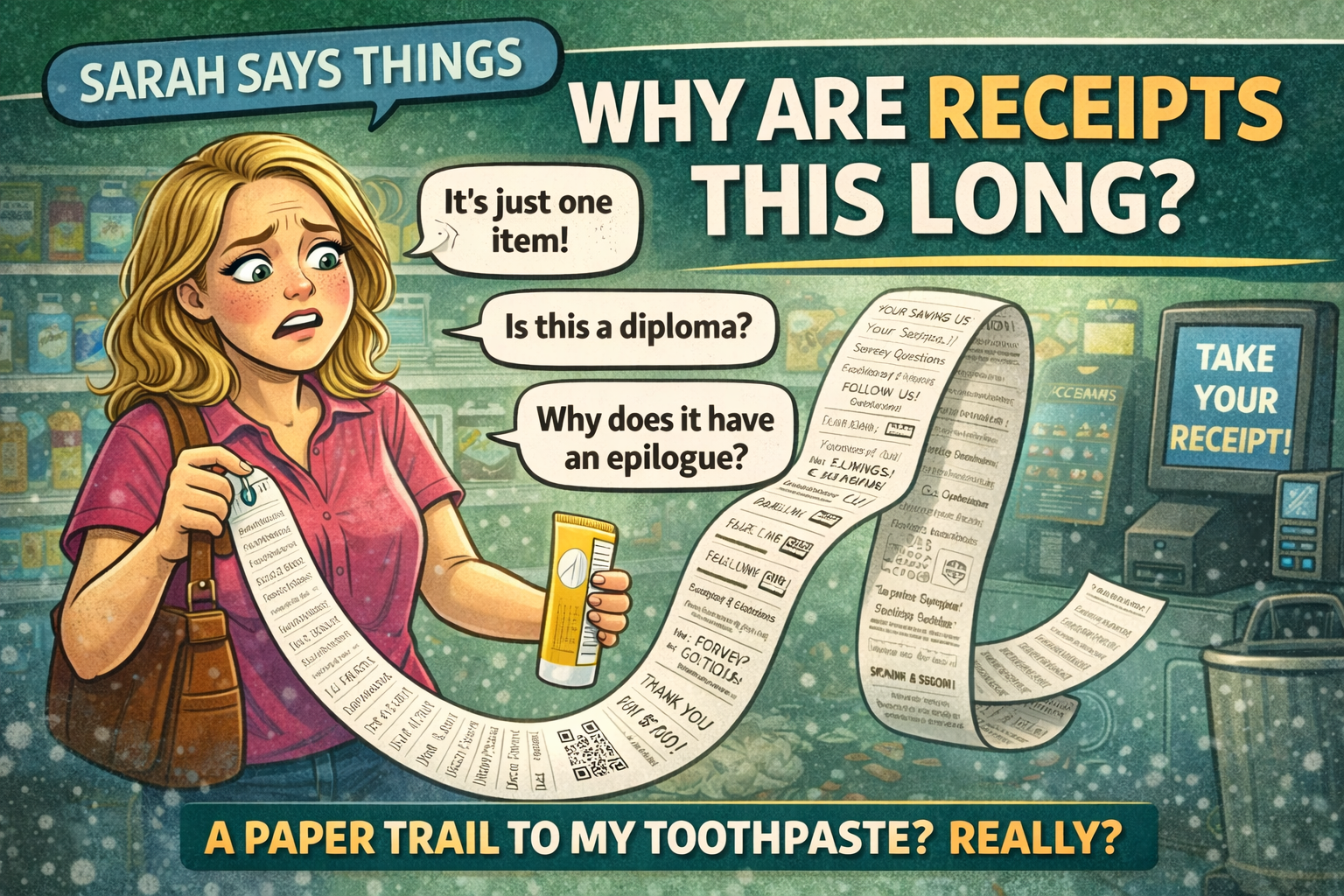 Sarah Says Things: Why Are Receipts This Long?