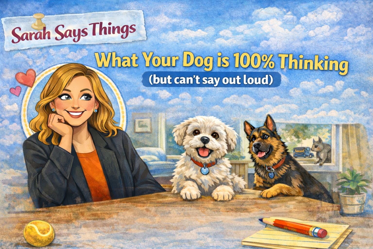 Sarah Says Things: What Your Dog Is 100% Thinking