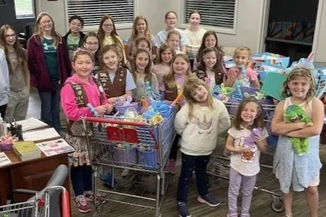 Girls Scout Unit 886 Donates For Easter!