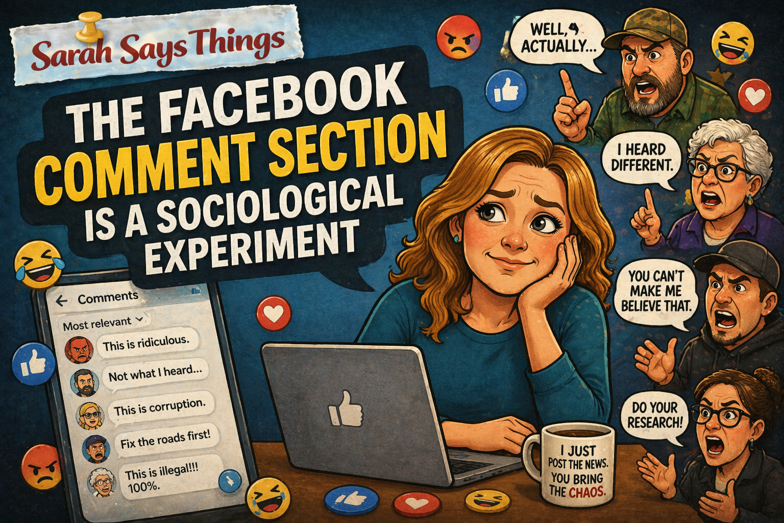 Sarah Says Things: The Facebook Comment Section Is a Sociological Experiment