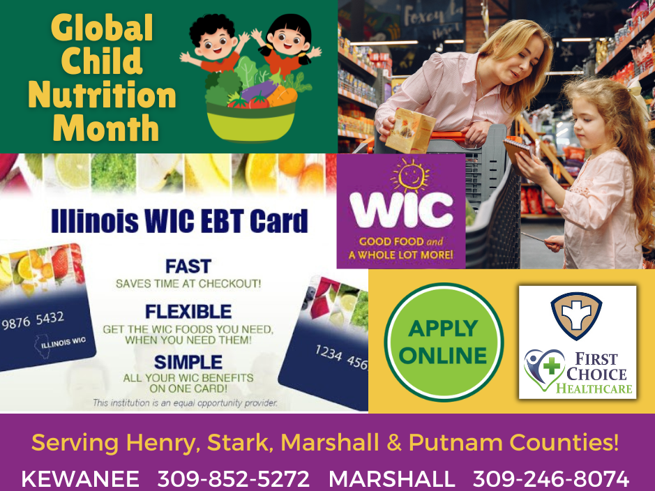 The Henry &amp; Stark County Health Department Notes April-Global Child Nutrition Month &amp; Reminds Residents of the WIC Supplemental Food Program