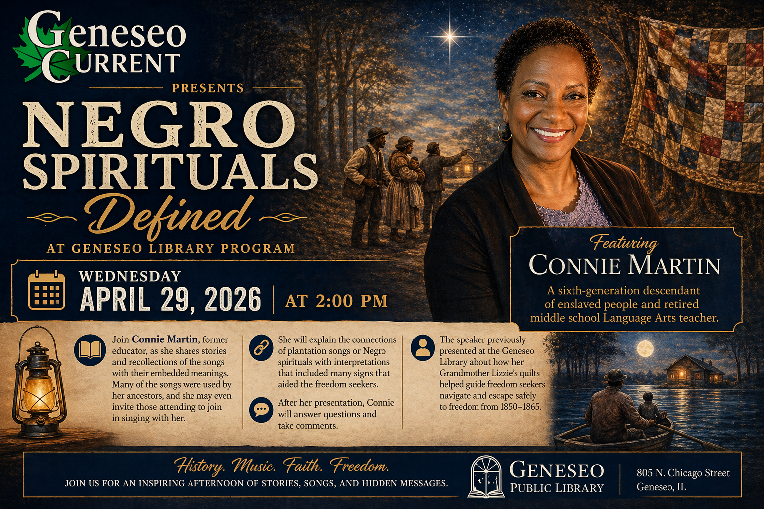 Negro Spirituals Defined at Geneseo Library Program