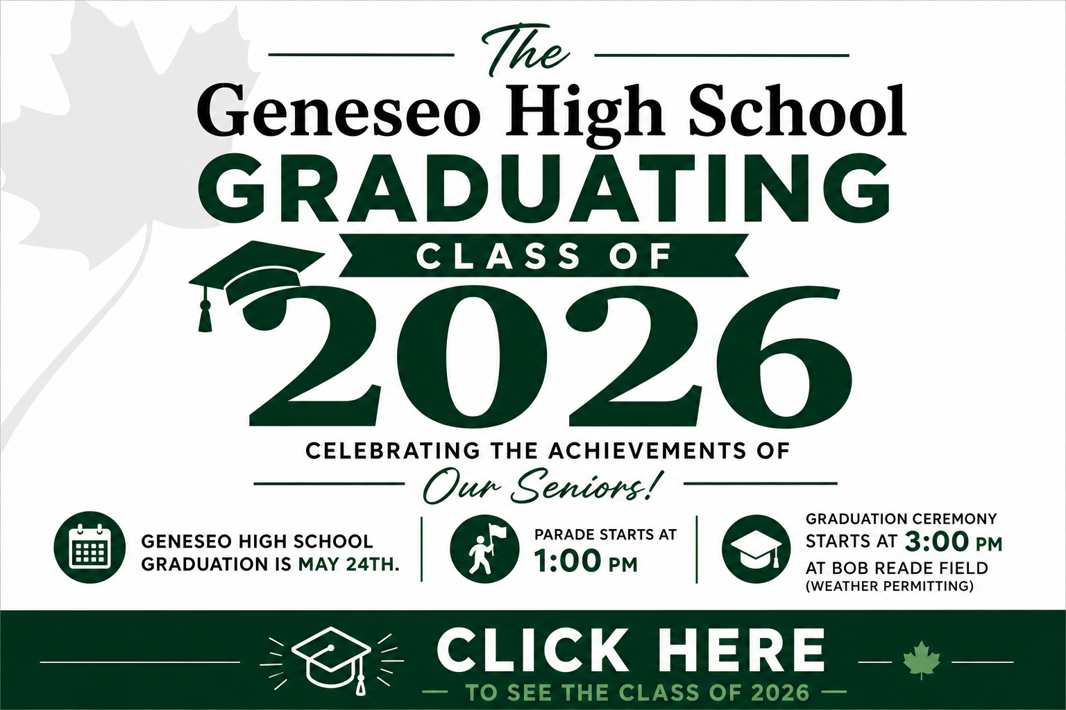 The Geneseo High School Graduating Class of 2026