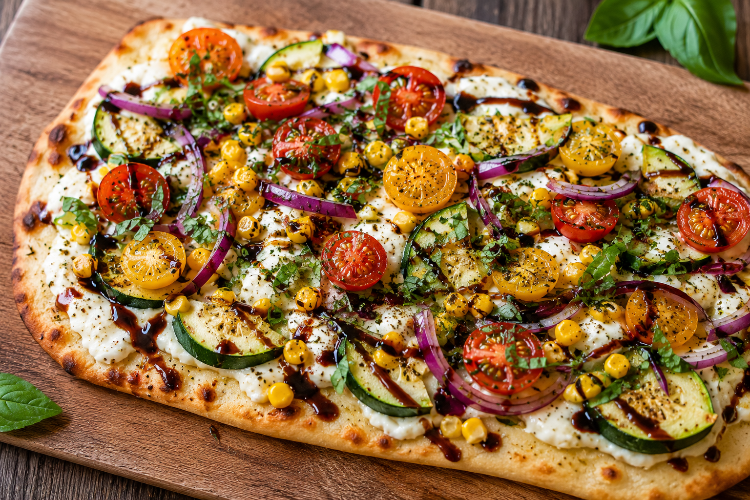 Farmers Market Flatbread Pizza
