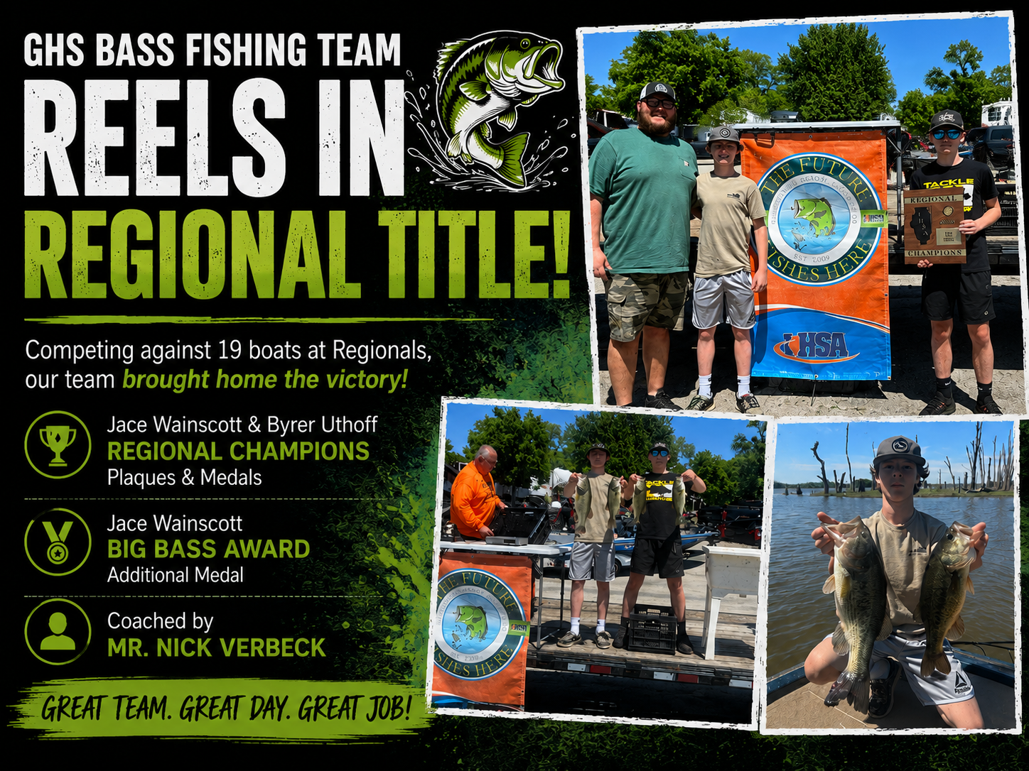 GHS Bass Fishing Team Wins Regional Title