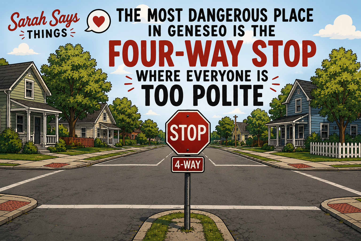 The Most Dangerous Place in Geneseo Is the Four-Way Stop Where Everyone Is Too Polite