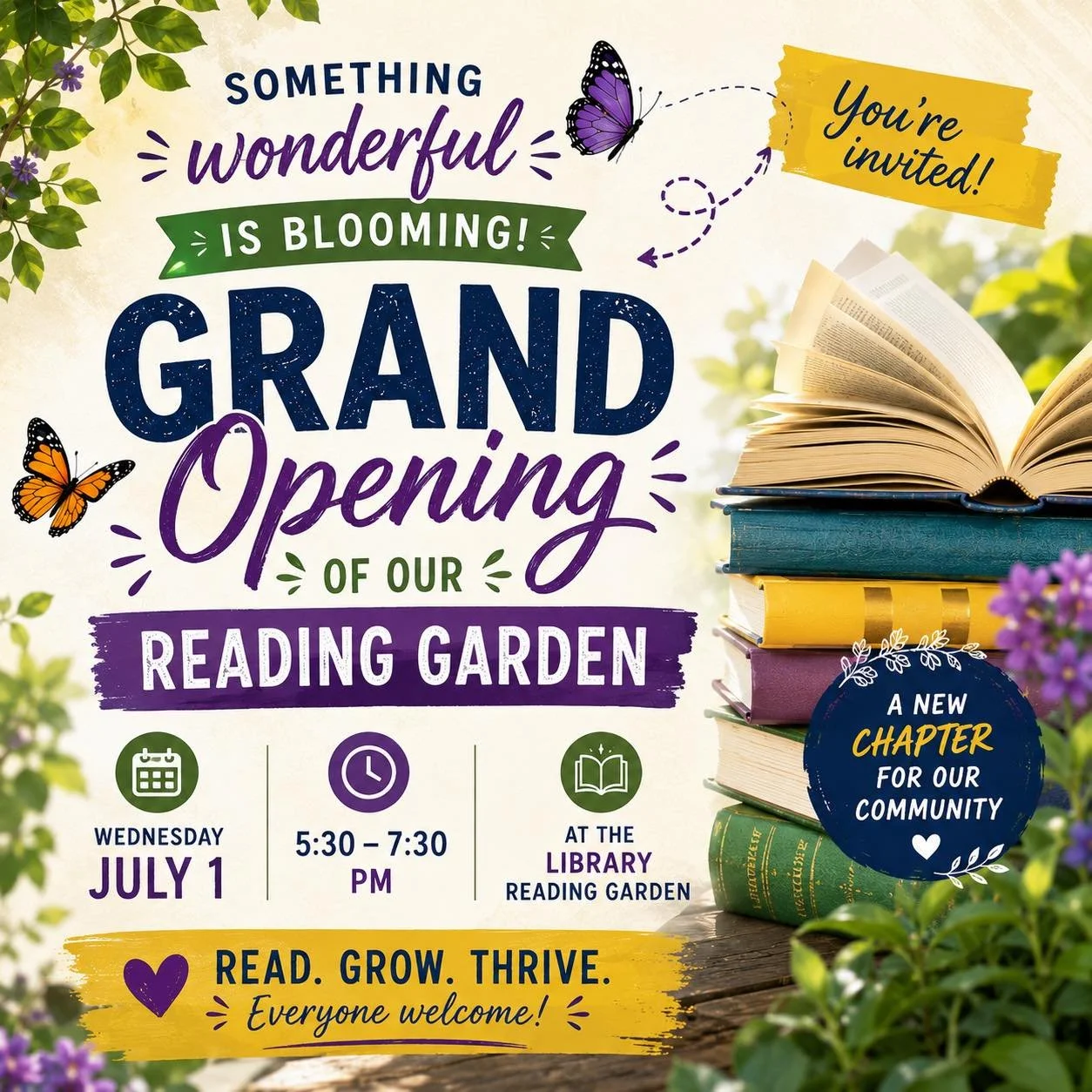 Grand Opening of Public Library Reading Garden
