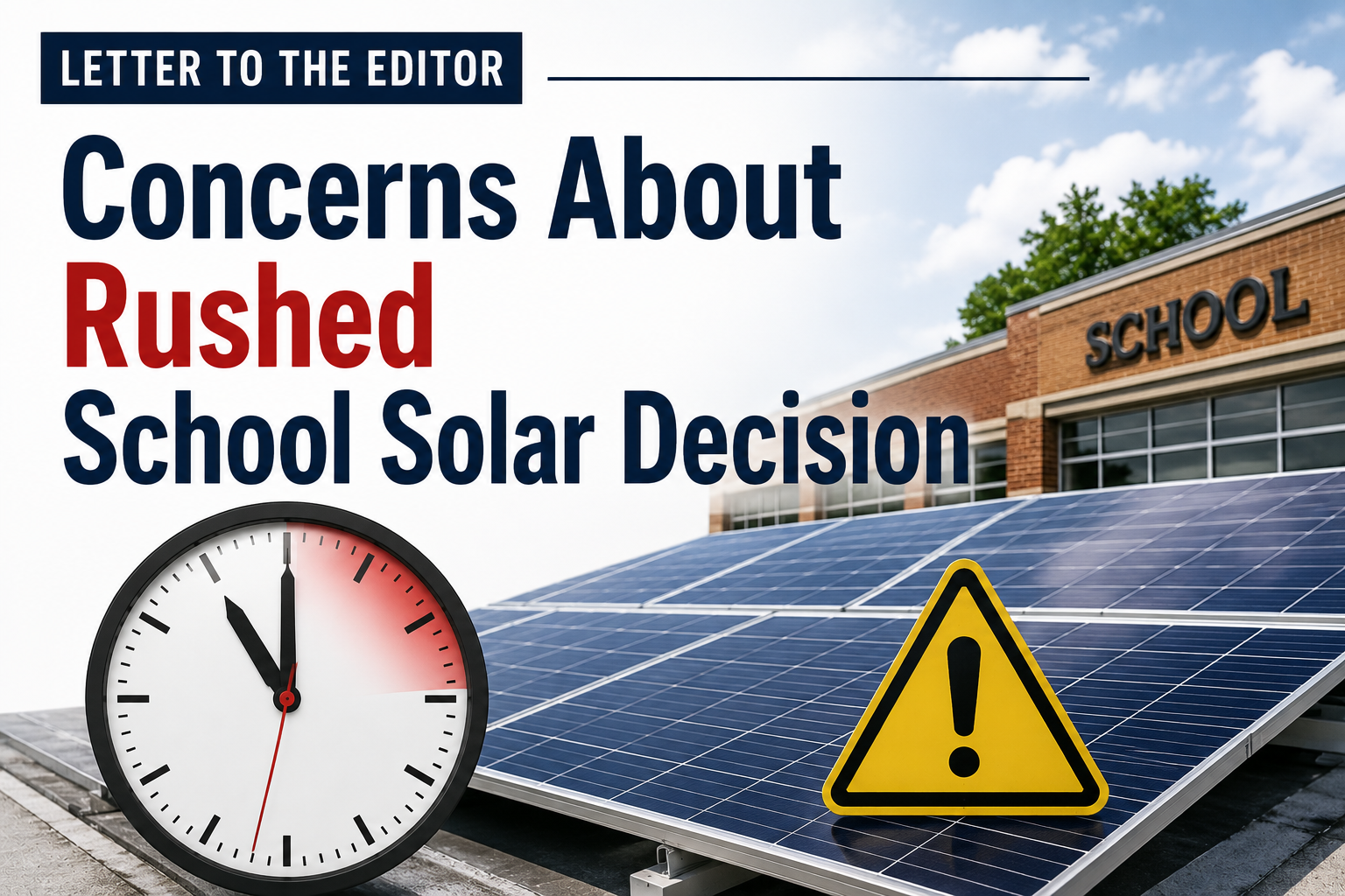 Letter to the Editor: Concerns About Rushed School Solar Decision
