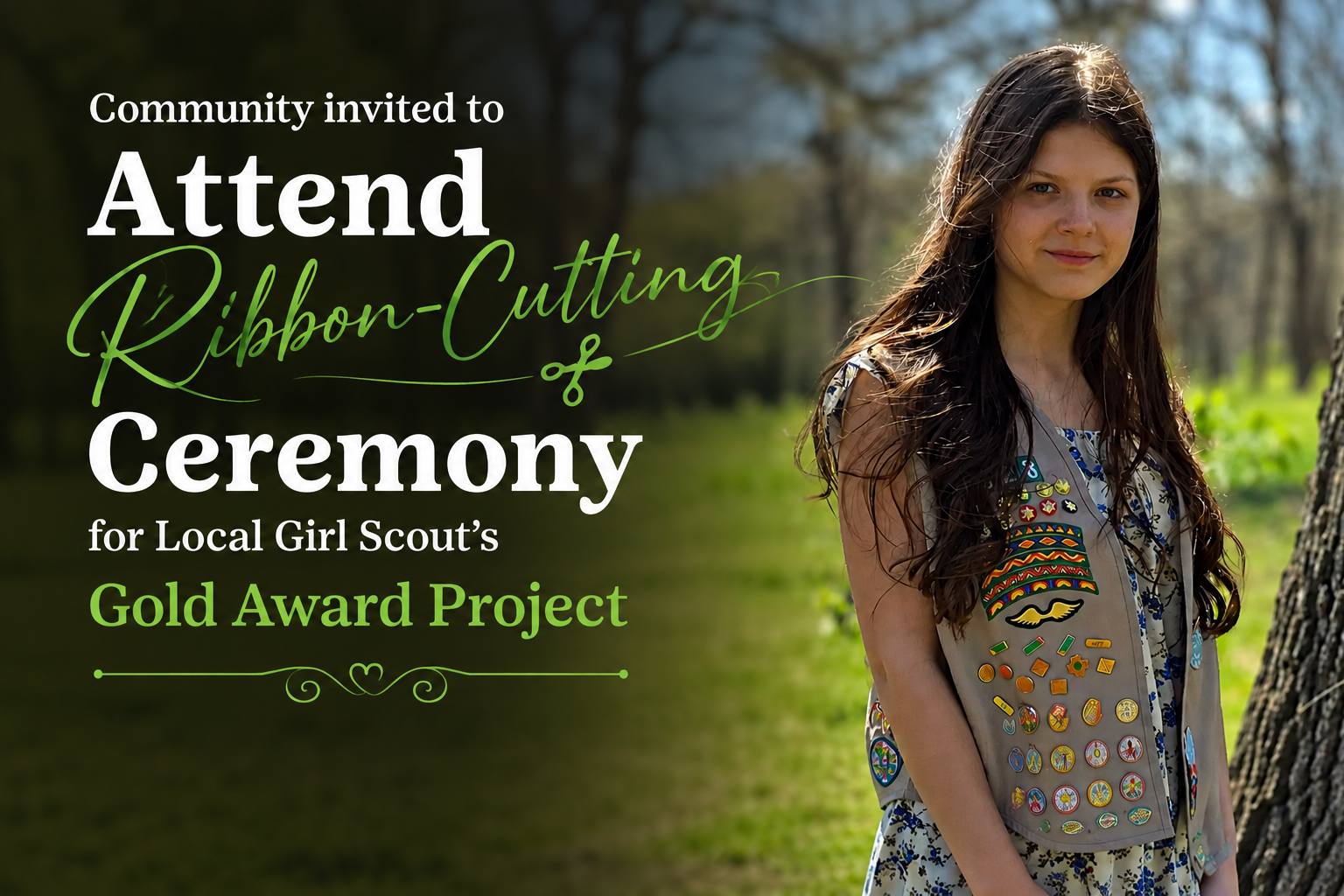 Community invited to Attend Ribbon-Cutting Ceremony for Local Girl Scout’s Gold Award Project