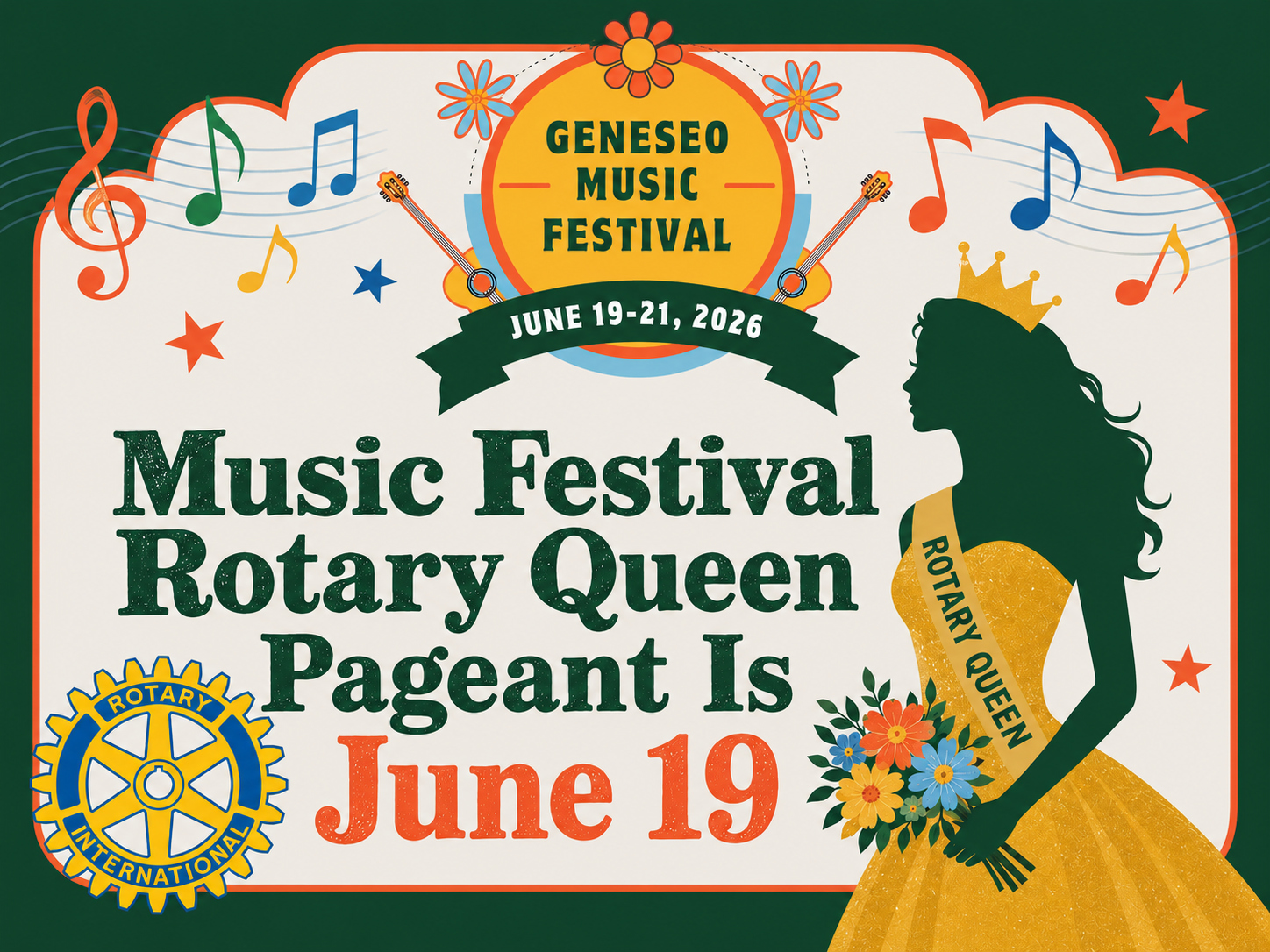 Music Festival Rotary Queen Pageant Is June 19