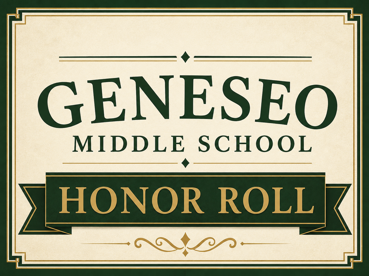 2026 Geneseo Middle School Honor Roll - Second Semester