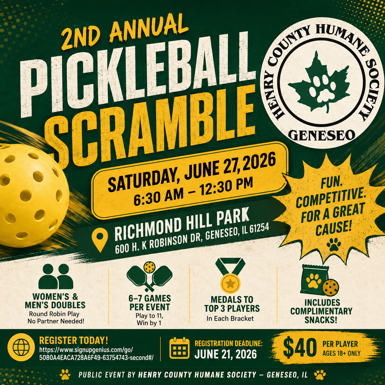 2nd Annual Pickleball Scramble 