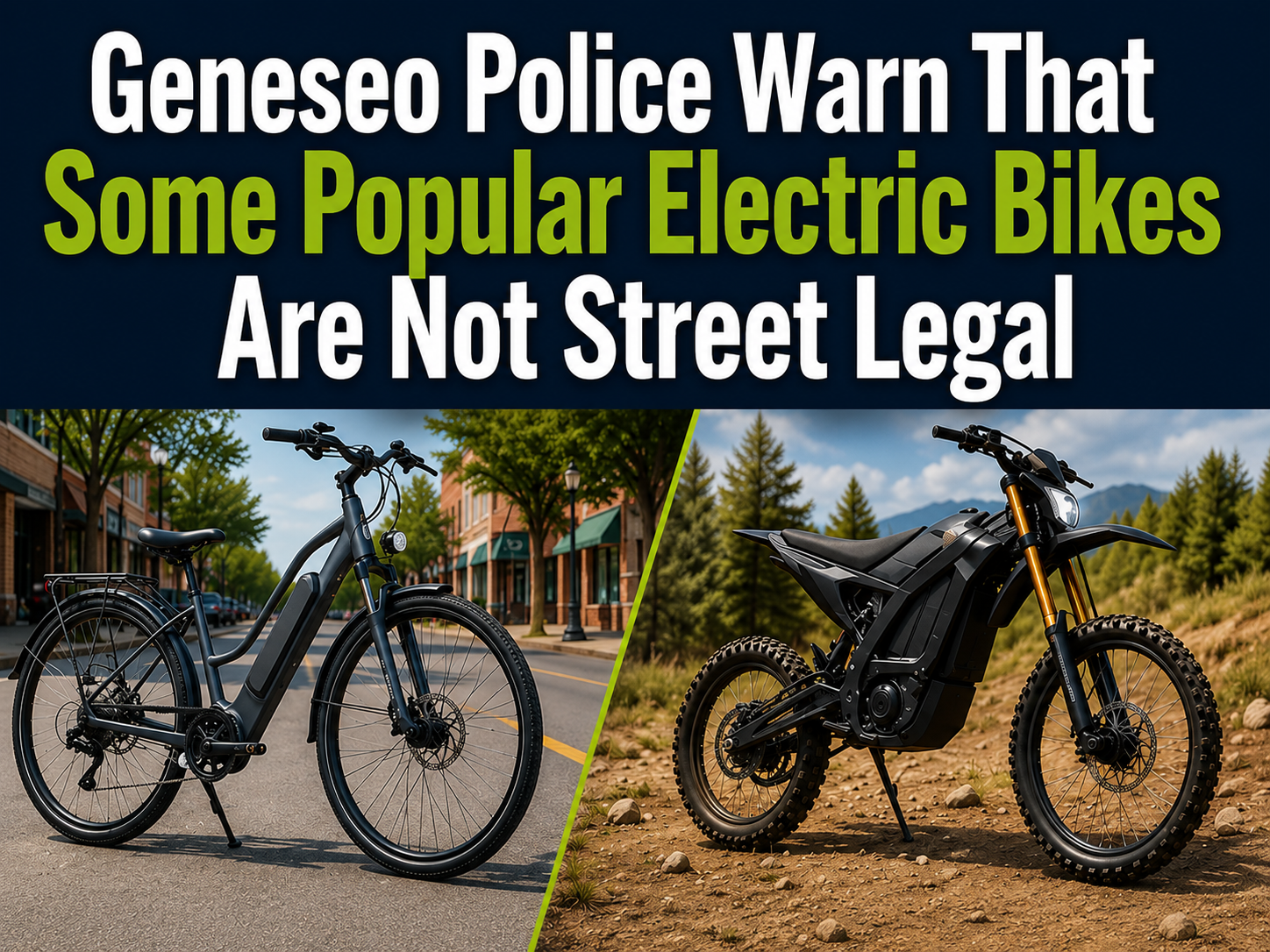 Geneseo Police Warn That Some Popular Electric Bikes Are Not Street Legal