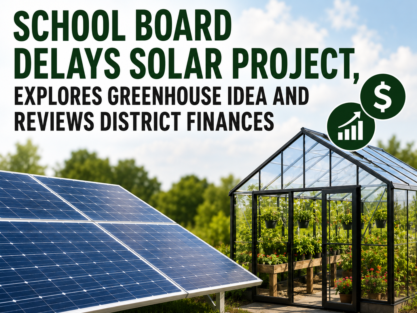School Board Delays Solar Project, Explores Greenhouse Idea and Reviews District Finances