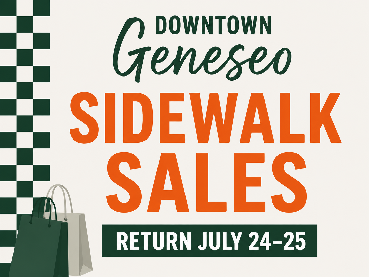Downtown Geneseo Sidewalk Sales Return July 24–25