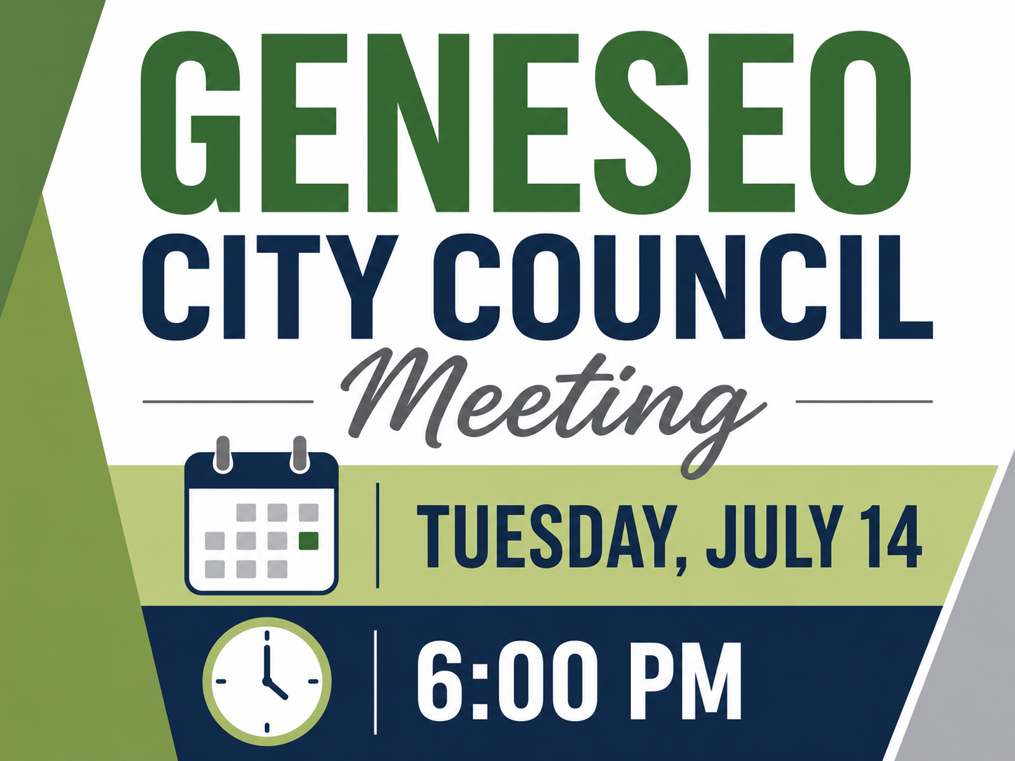 Geneseo City Council to Meet Tuesday