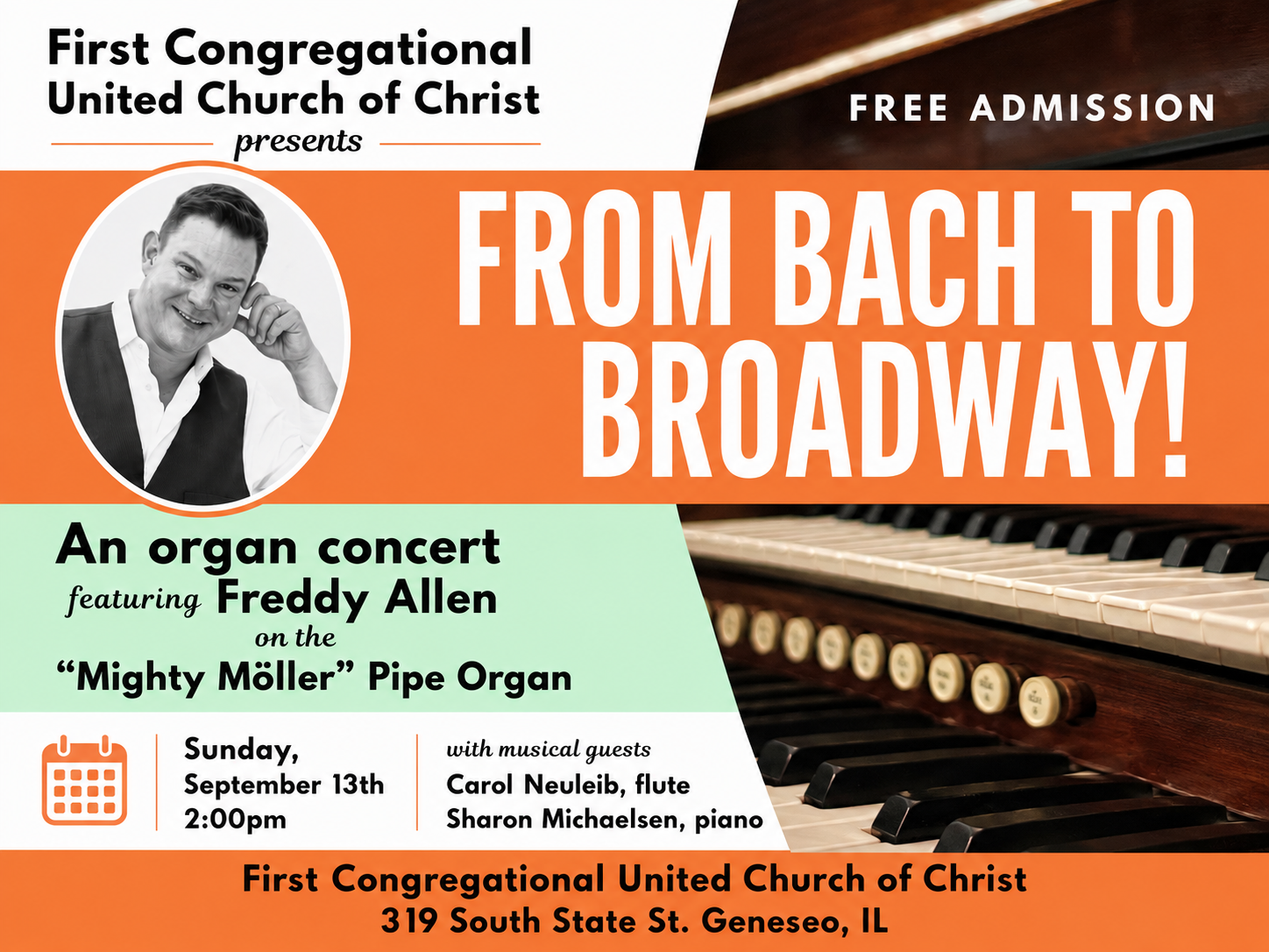 Pipe Organ Concert Planned in September