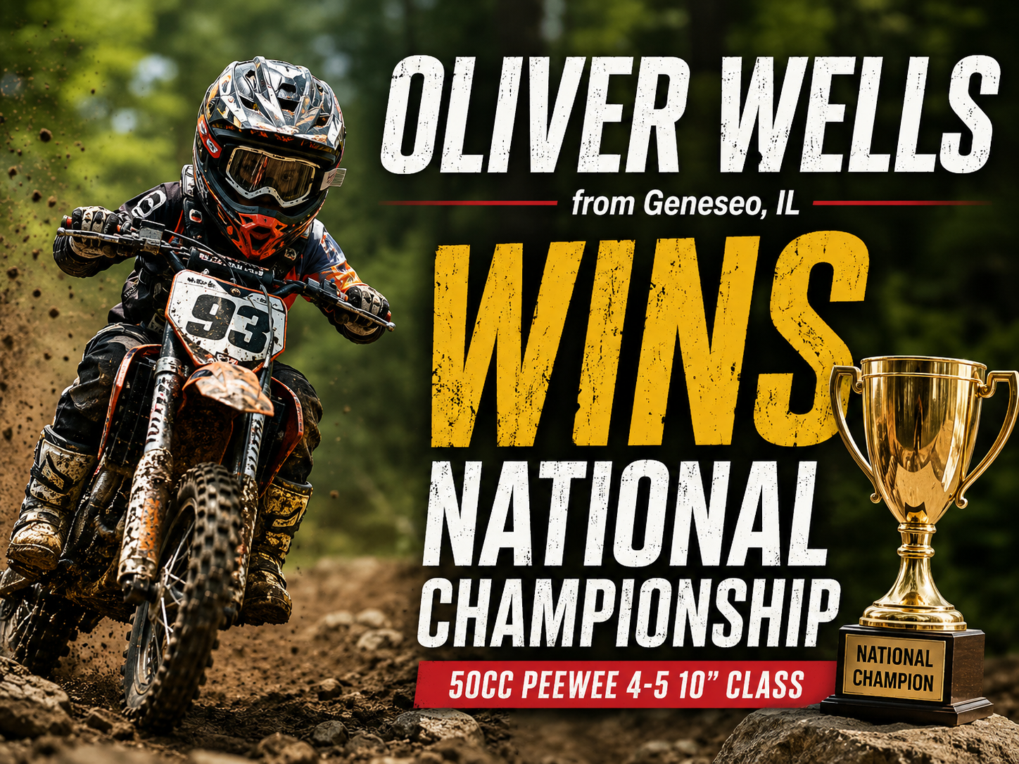 Geneseo's Oliver Wells Wins National Championship in Indiana