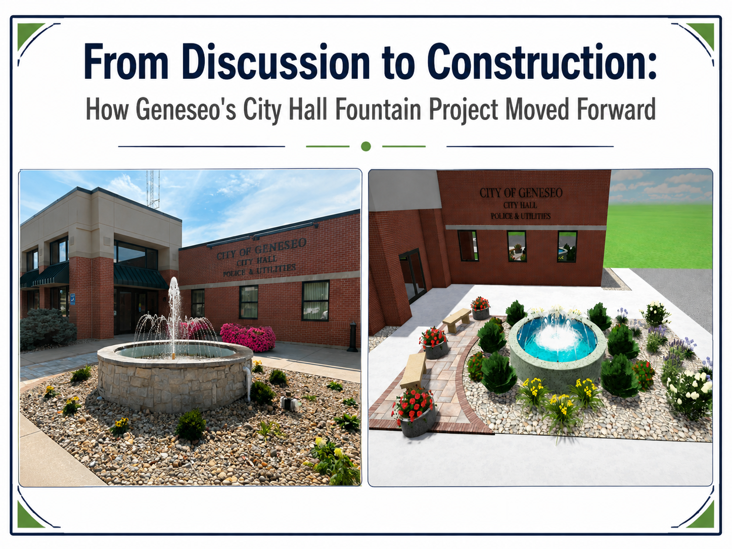 From Discussion to Construction: How Geneseo's City Hall Fountain Project Moved Forward