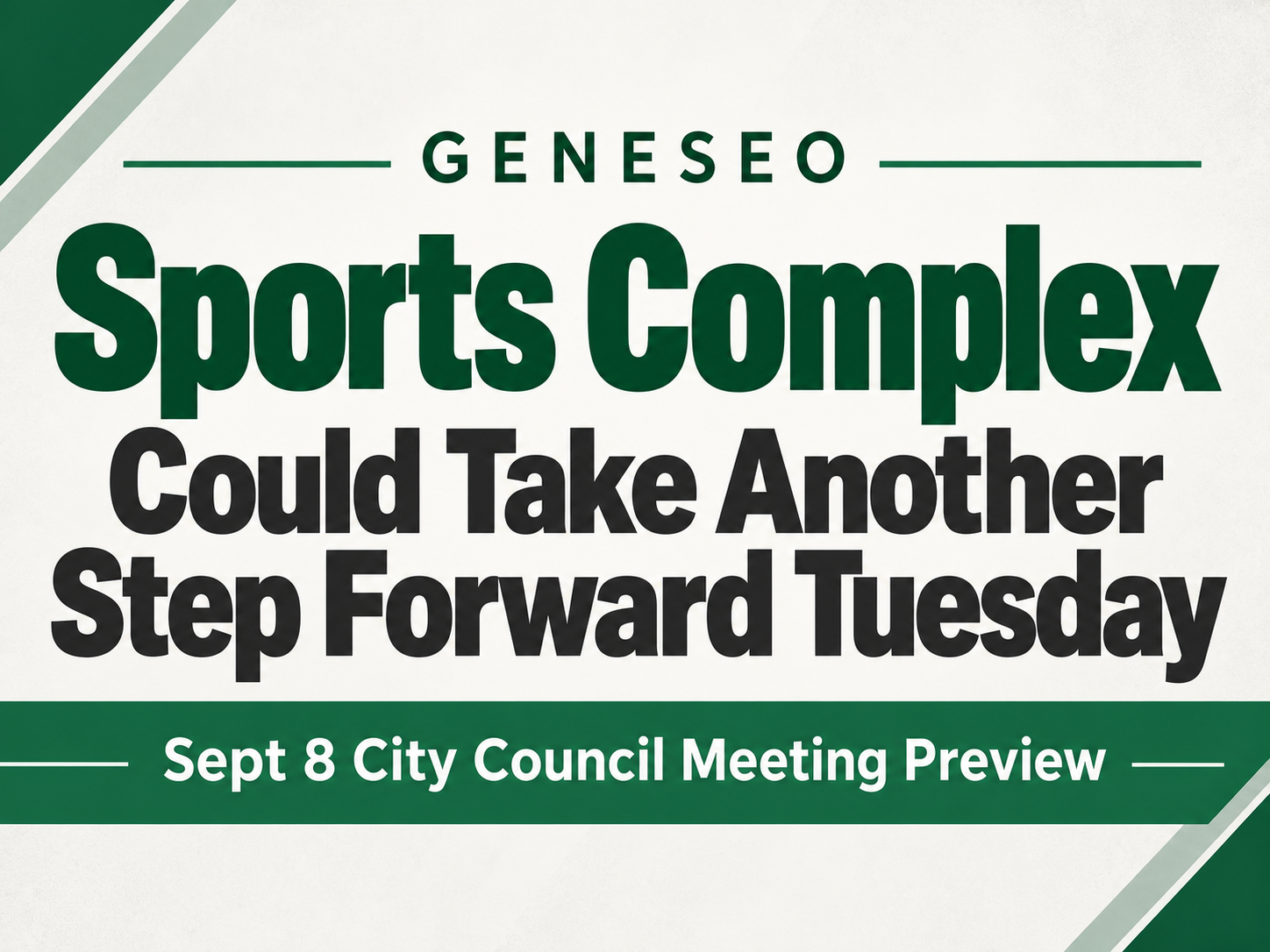 Geneseo Sports Complex Could Take Another Step Forward Tuesday