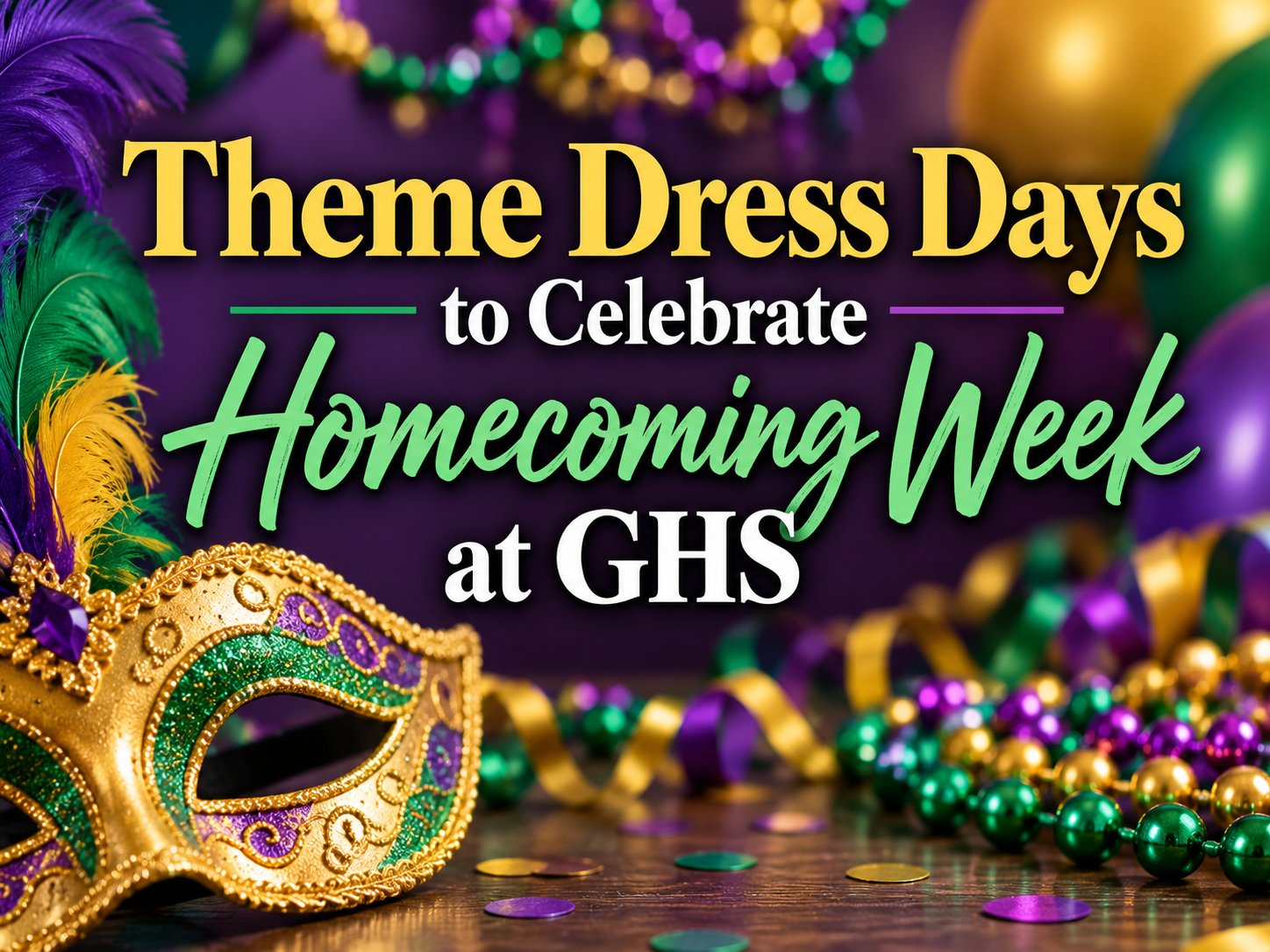 Theme Dress Days to Celebrate Homecoming Week at GHS