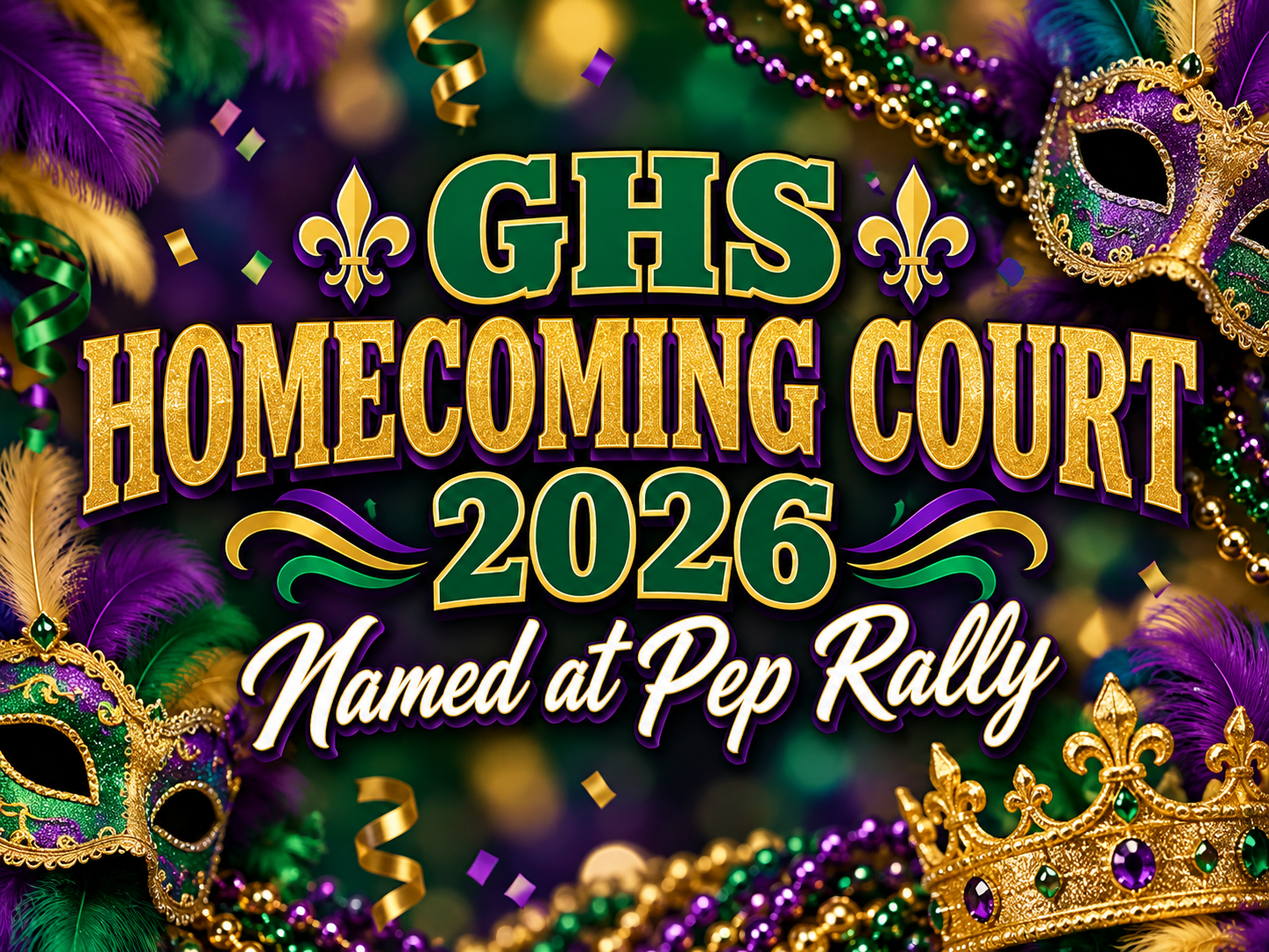 GHS Homecoming Court 2026 Named at Pep Rally