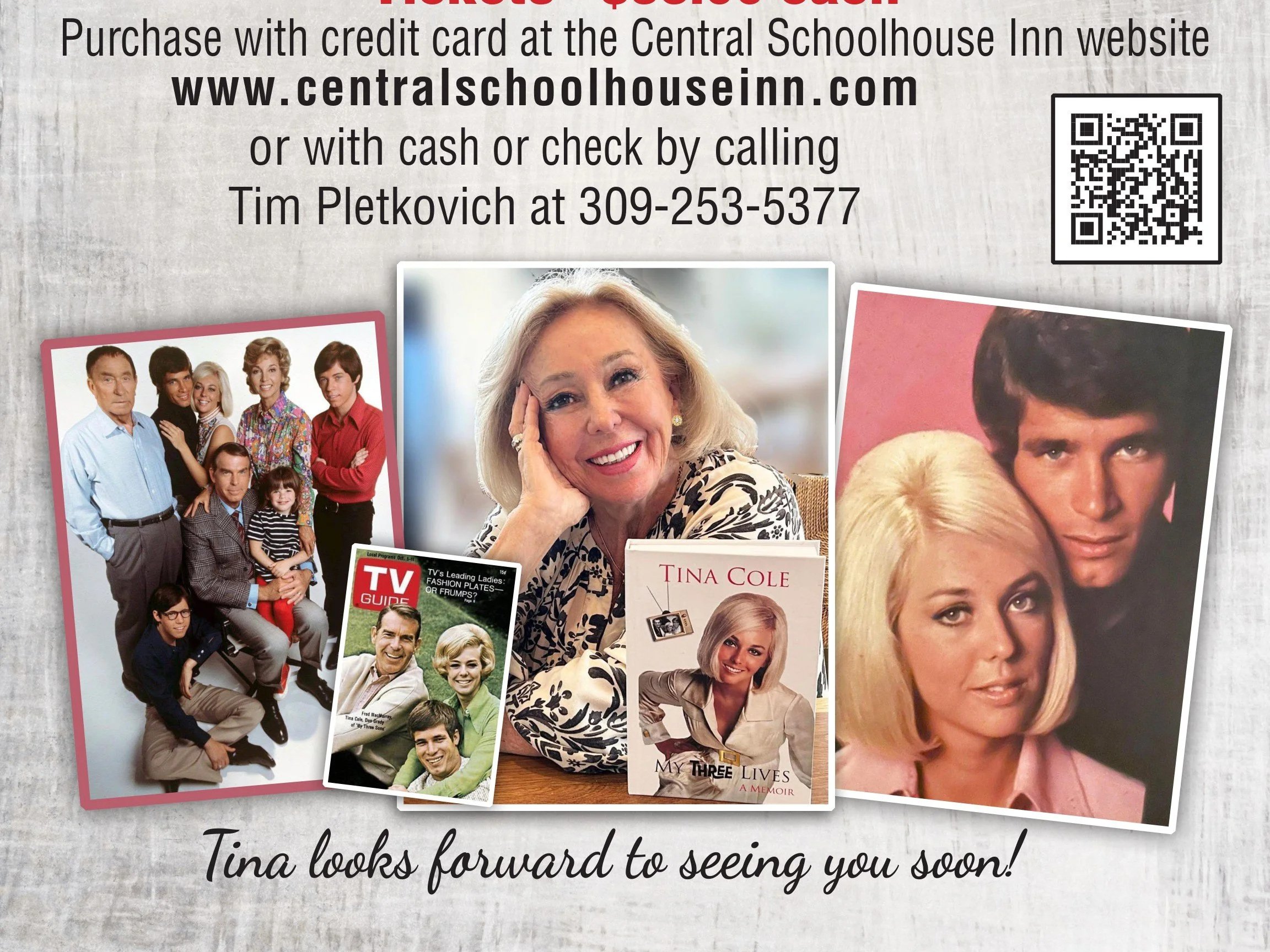 Former Longtime Television Acress, “My Three Songs” Co-Star Tina Cole Coming to Geneseo September 15  