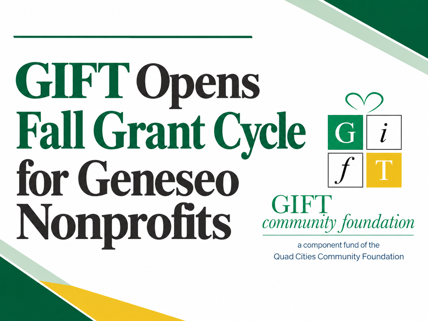 GIFT Opens Fall Grant Cycle for Geneseo Nonprofits