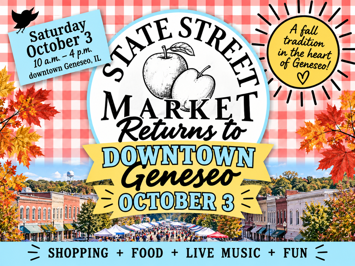 State Street Market Returns to Downtown Geneseo October 3