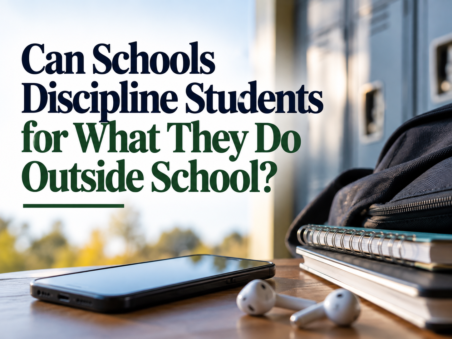 Can Schools Discipline Students for What They Do Outside School?