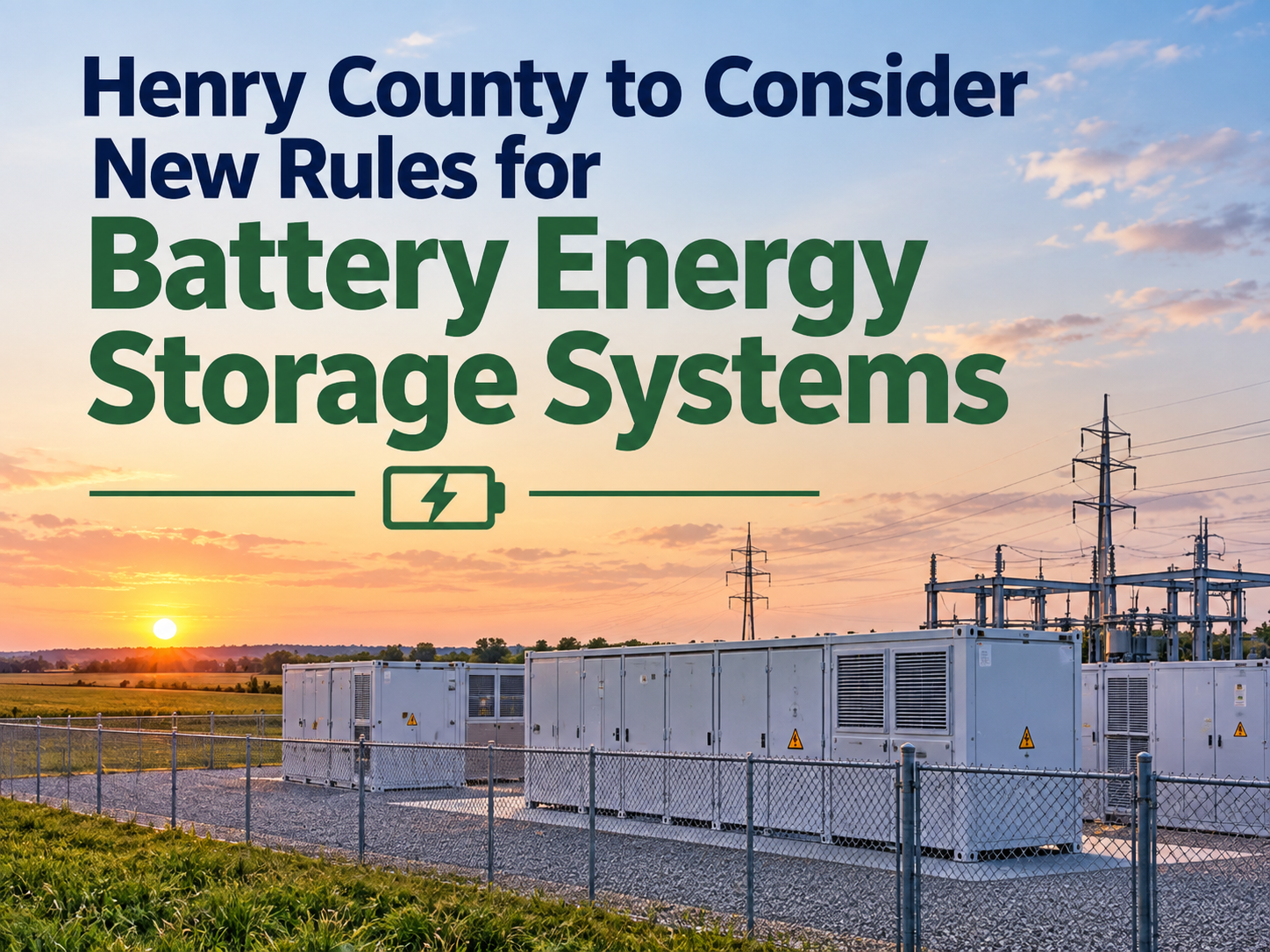 Henry County to Consider New Rules for Battery Energy Storage Systems