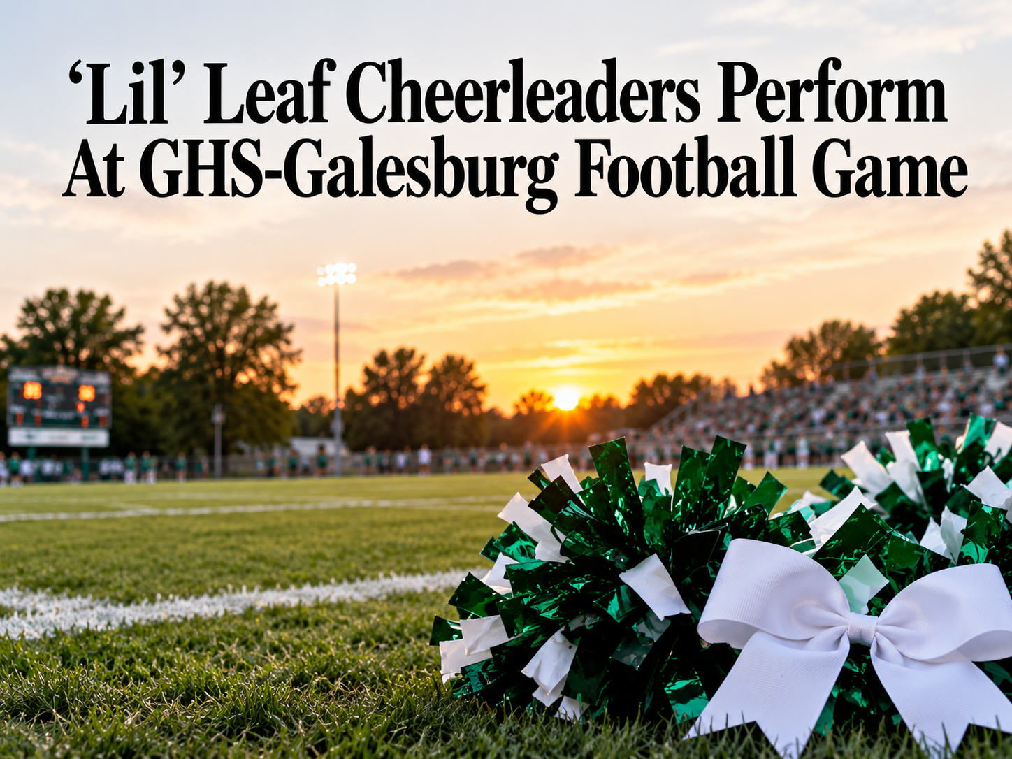 ‘Lil’ Leaf Cheerleaders Perform at GHS-Galesburg Football Game