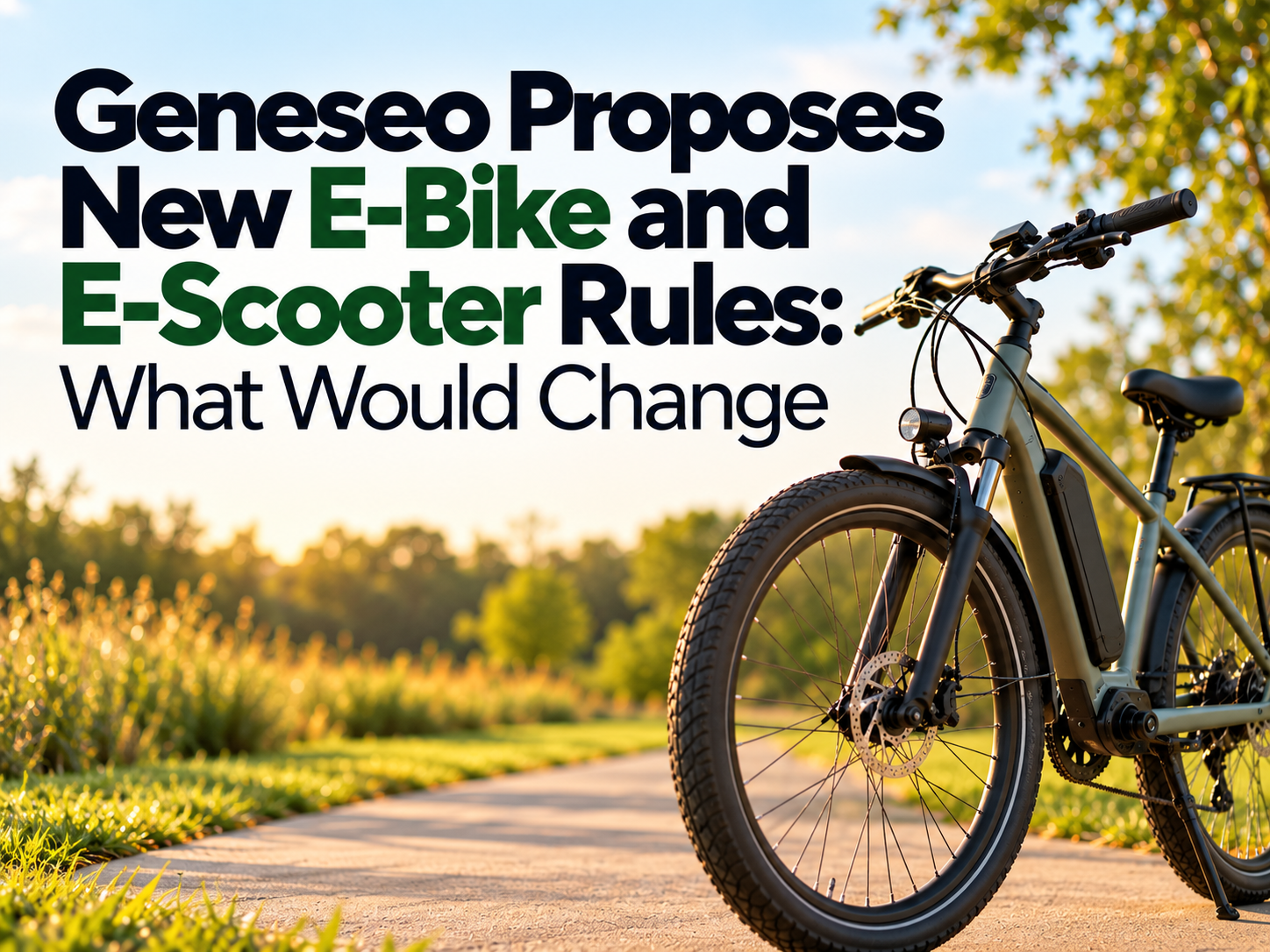 Geneseo Proposes New E-Bike and E-Scooter Rules: What Would Change