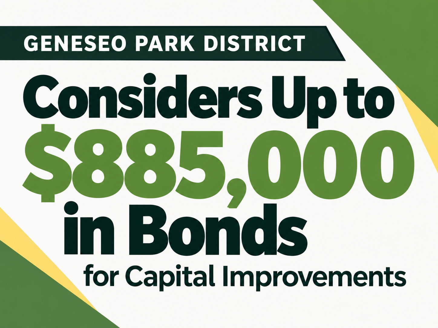 Geneseo Park District Considers Up to $885,000 in Bonds for Capital Improvements
