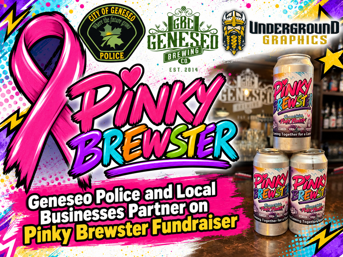 Geneseo Police and Local Businesses Partner on Pinky Brewster Fundraiser