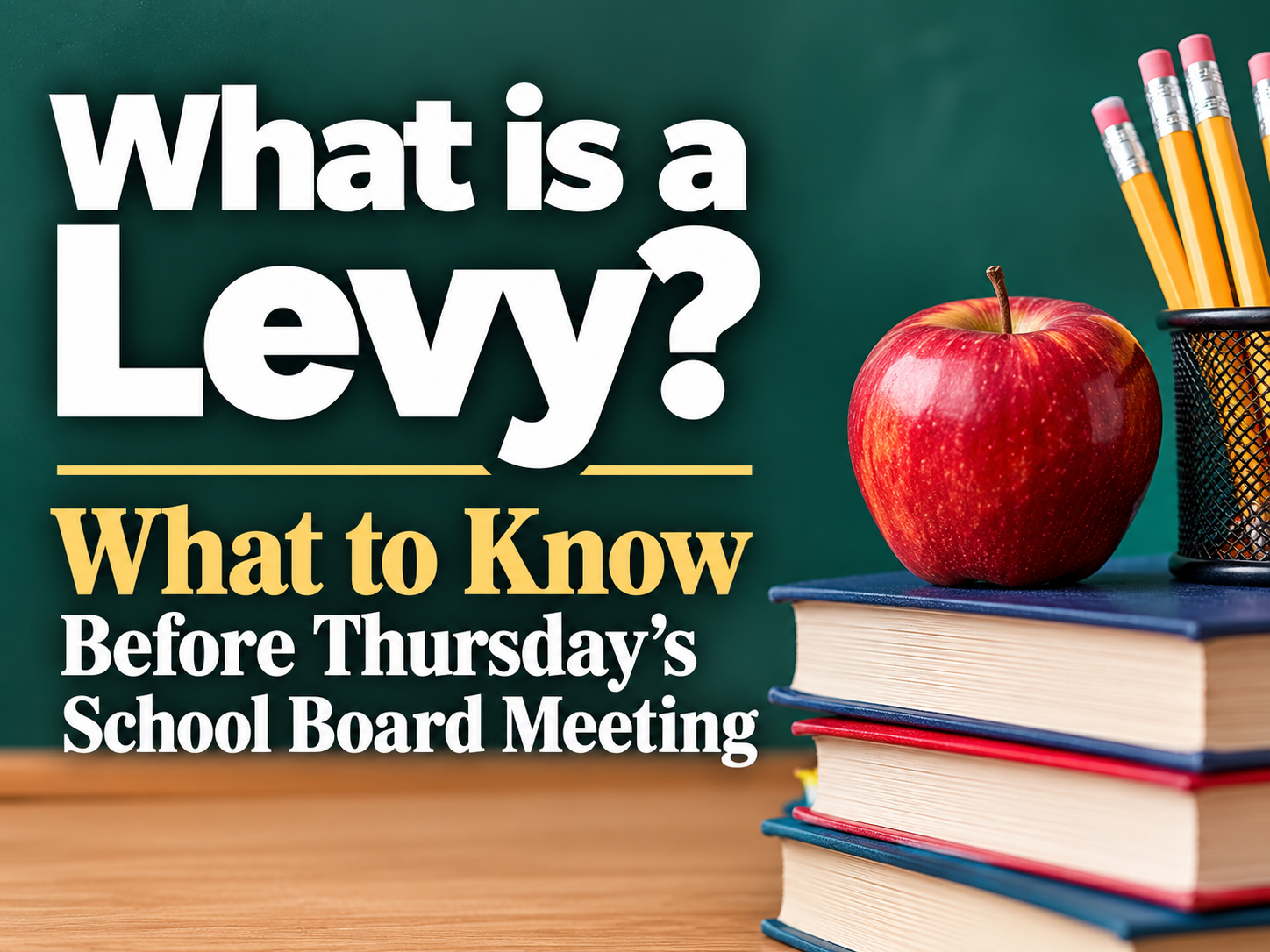 What is a levy? What to know before Thursday's school board meeting
